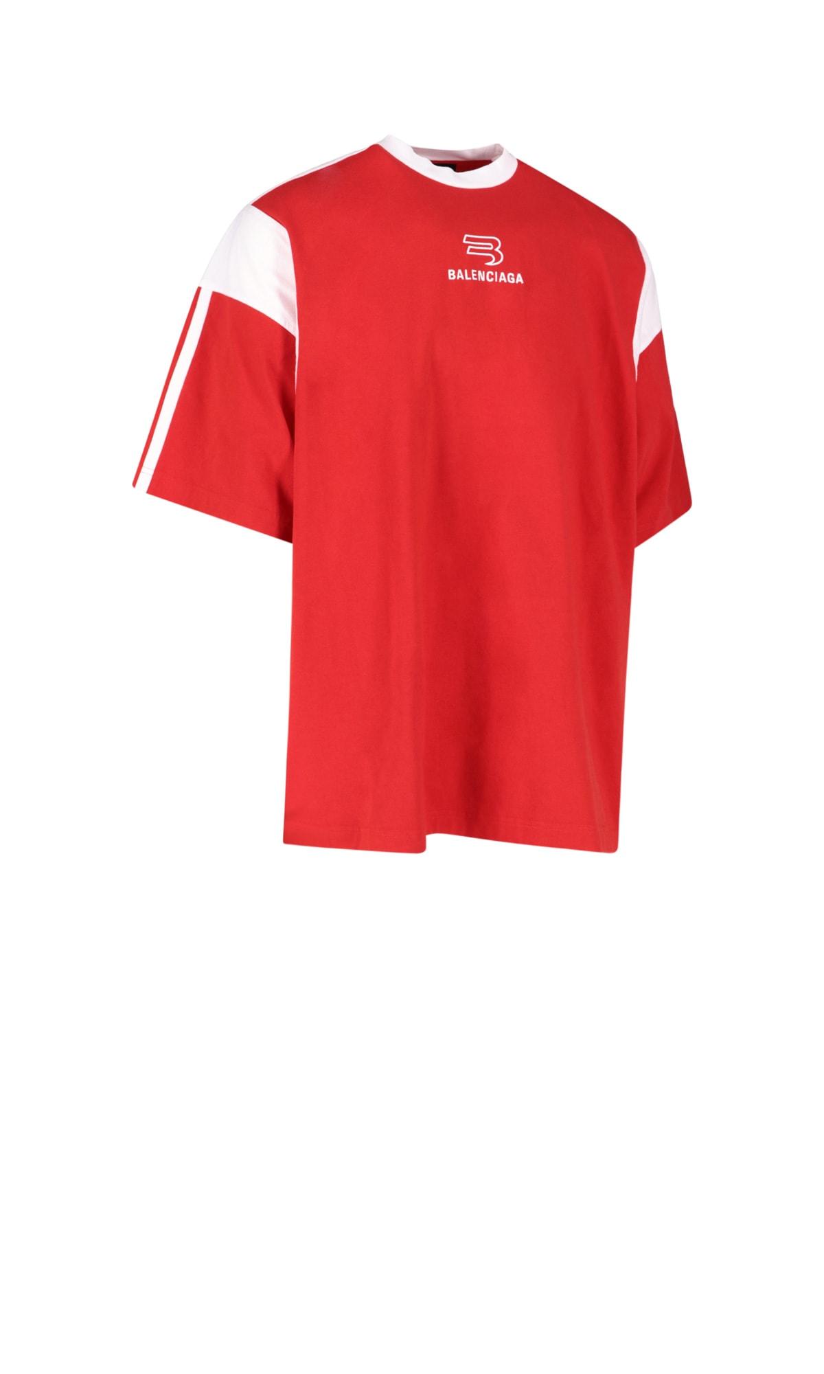 pessimistisk Gemme Teenager Balenciaga Logo T-shirt in Red for Men | Lyst