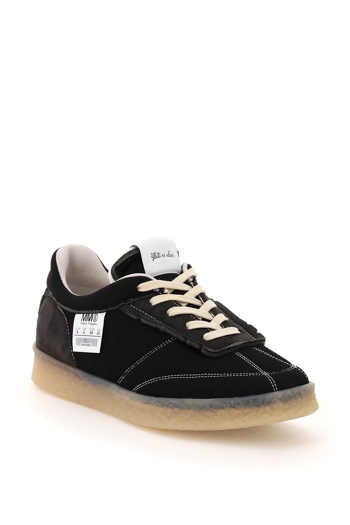 MM6 by Maison Martin Margiela 6 Court Inside-out Sneakers in Black