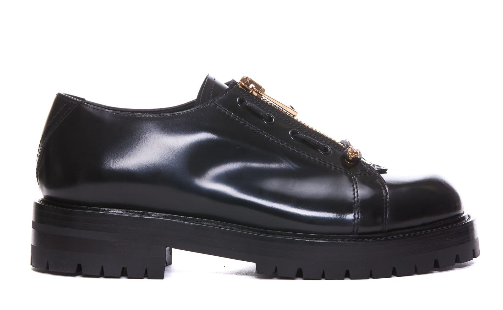 Versace Column Derby Lace Up Shoes in Black for Men | Lyst