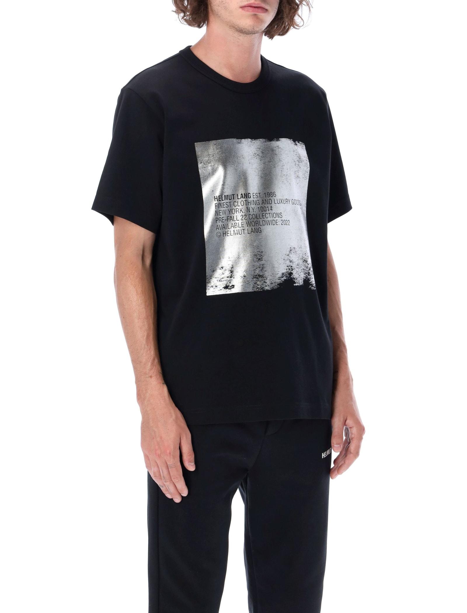 modtage kød Etableret teori Helmut Lang Silver T-shirt in Black for Men | Lyst