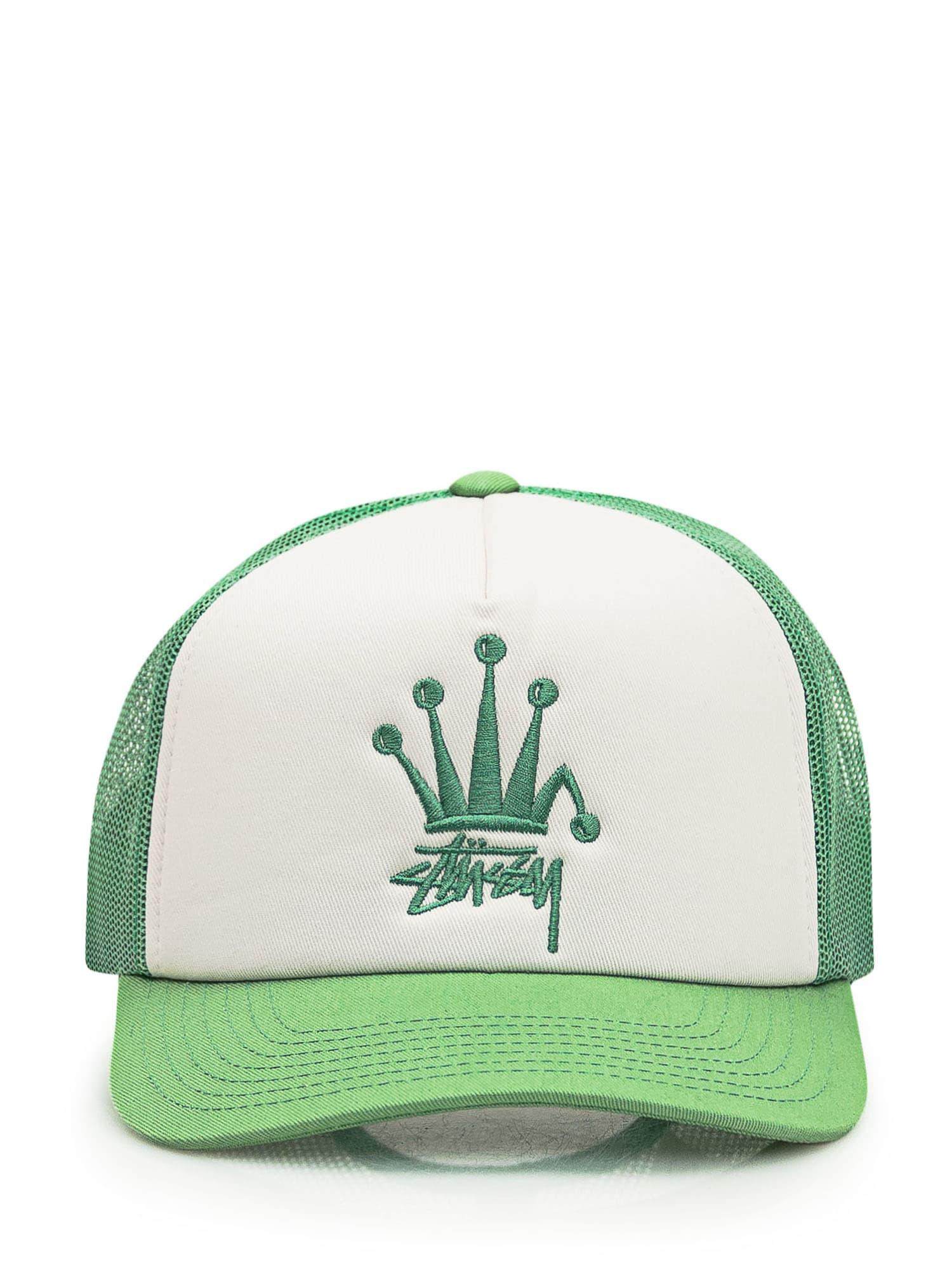 Stussy Crown Stock Trucker Cap in Green for Men | Lyst