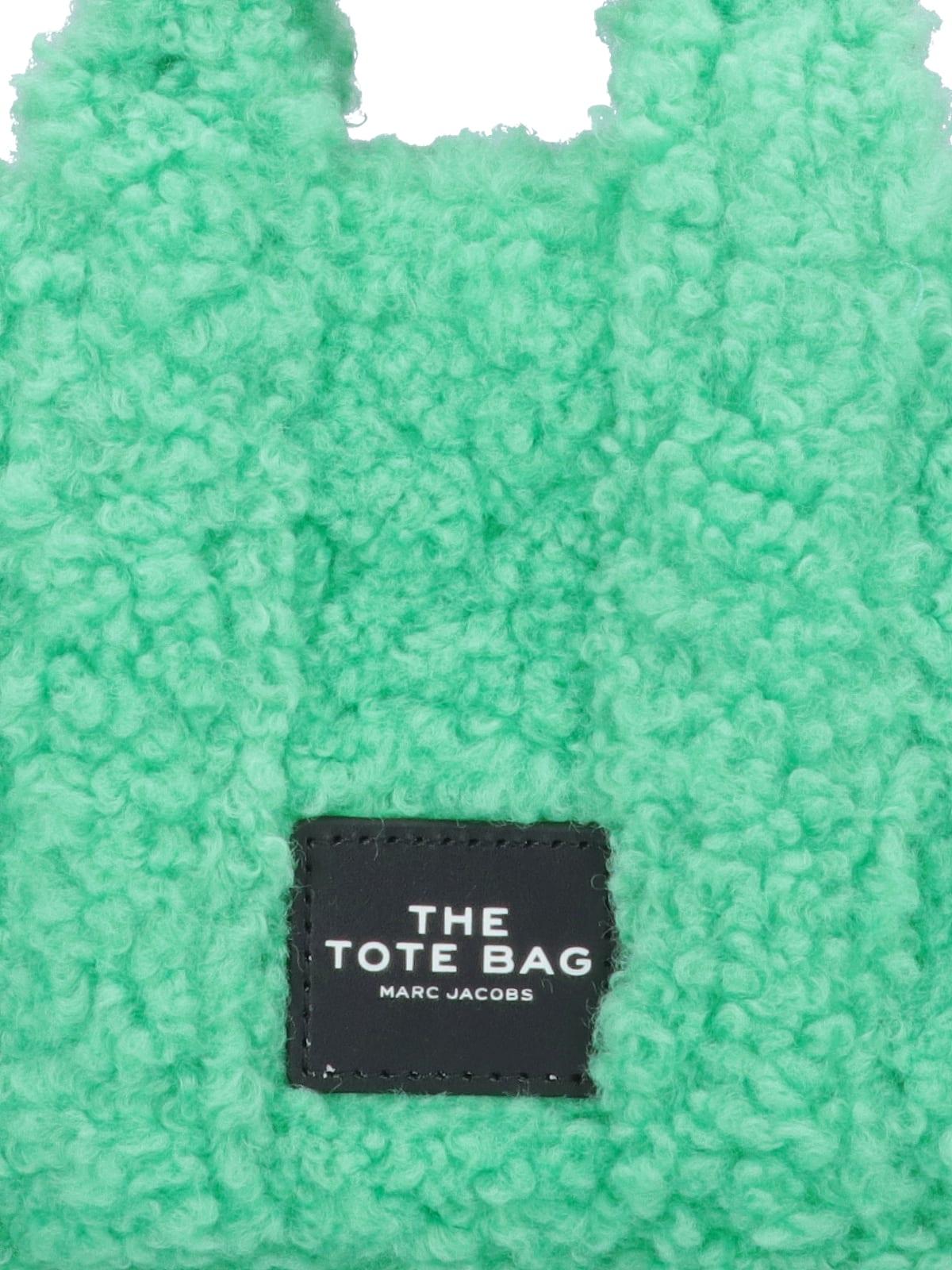 Marc Jacobs The Teddy Micro Tote In Fluffy Green