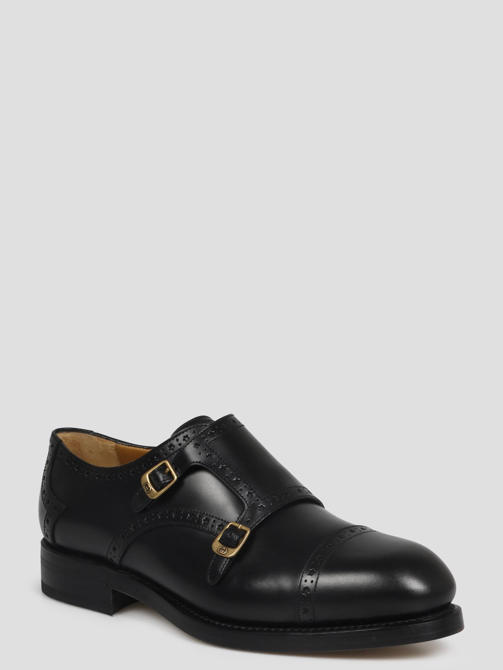 Gucci Men’s black leather horsebit monk strap dress shoe Gucci Monk Straps for Men | The RealReal main image 2