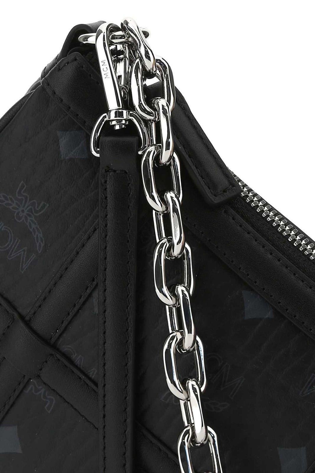 Mcm Leather Chain-linked Crossbody Bag