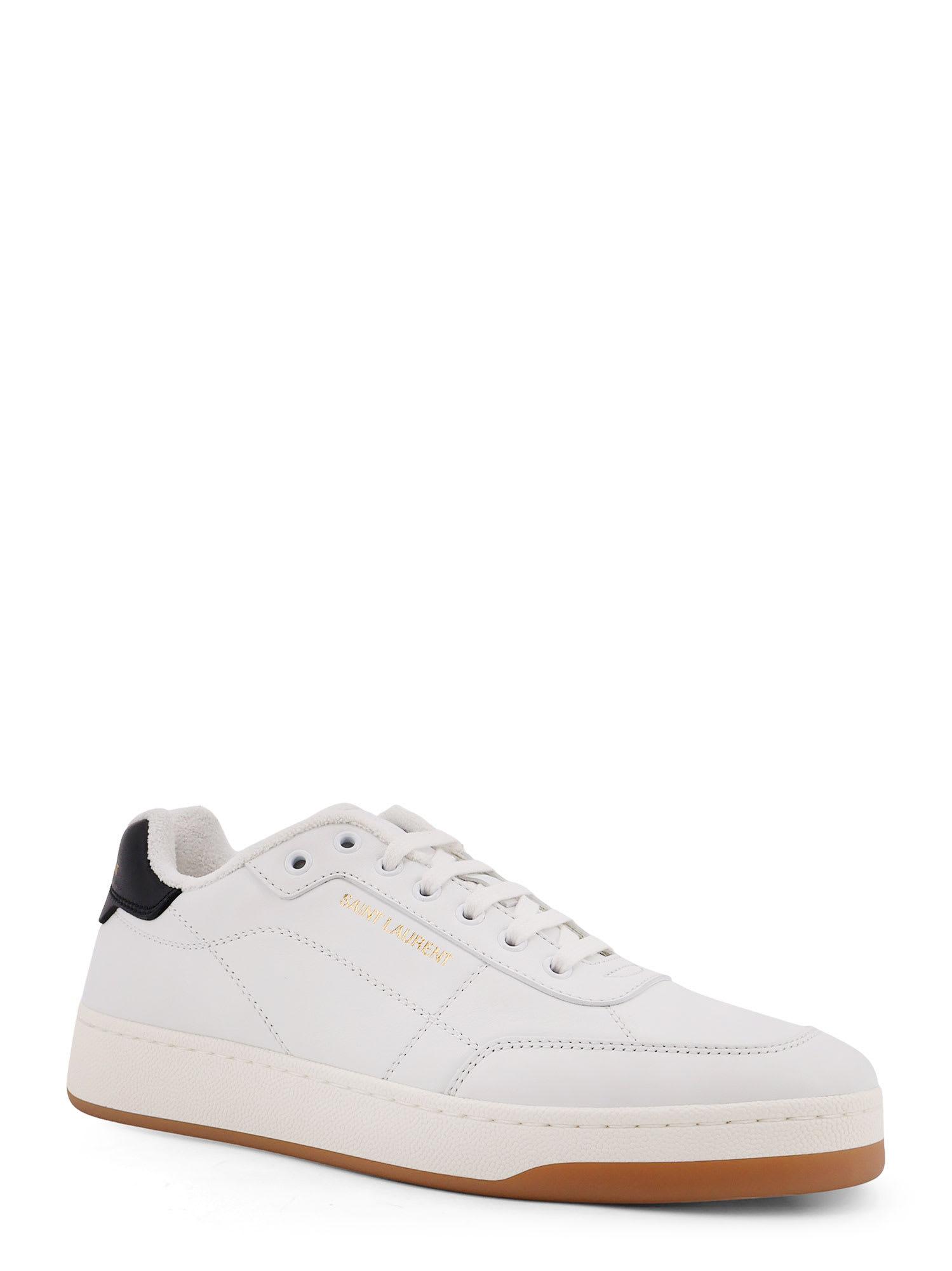 スニーカー SAINT LAURENT White Leather Court Classic Sl/10 Sneakers Saint Laurent Court Classic SL/10 Leather Sneakers | White