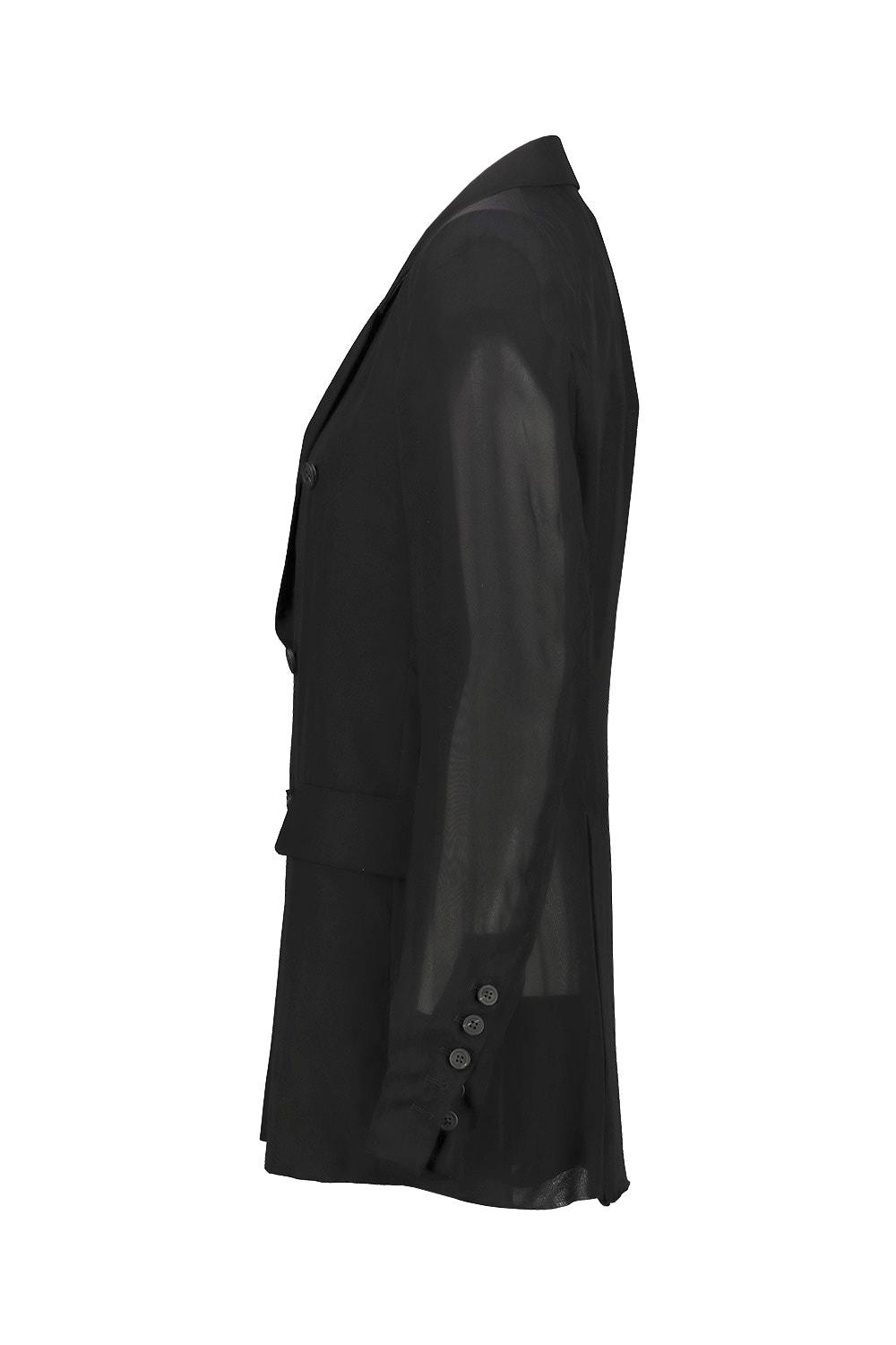 【関税＆送料込み】Rick Owens Jmf Double-Breasted Silk Blaz Rick Owens: Men's JMF Neue Jacket (Black) | DSMNY E-SHOP