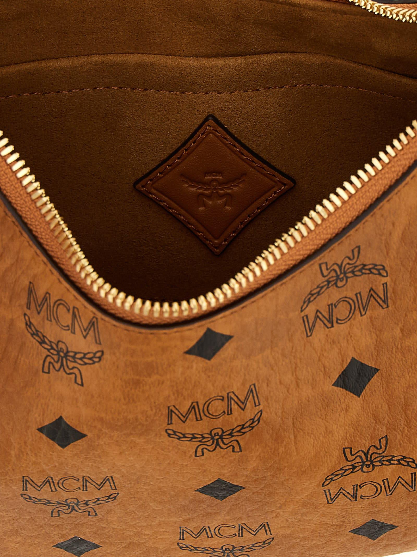 ショルダーバッグ・ポシェット MCM 'Aren Crescent Hobo' shoulder bag Small Aren Crescent Hobo Bag in Visetos Cognac | MCM ®US