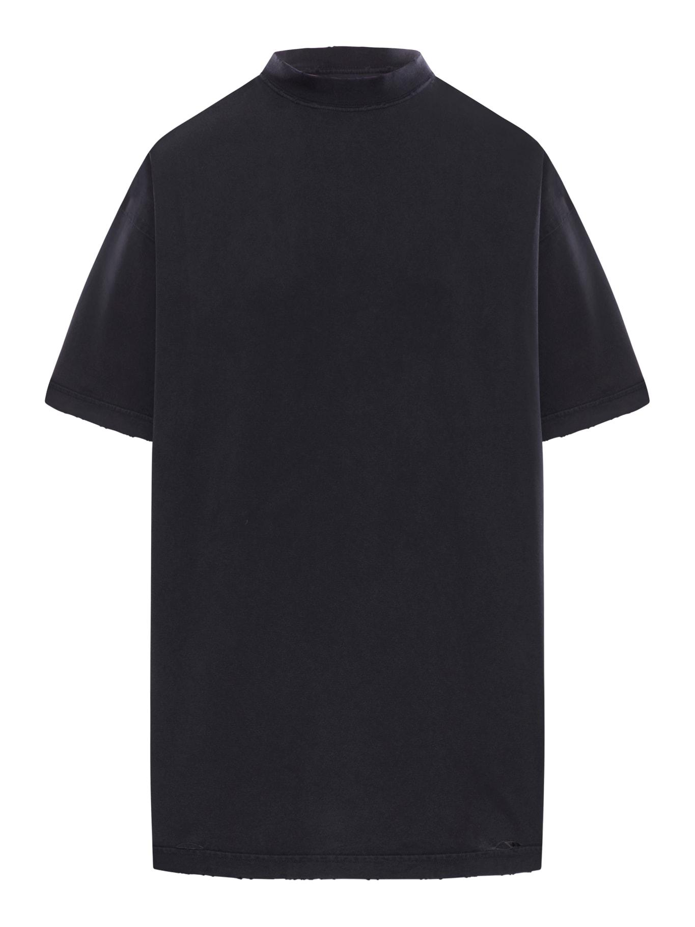Balenciaga Painted Vintage Oversize T-Shirt in Black | Lyst