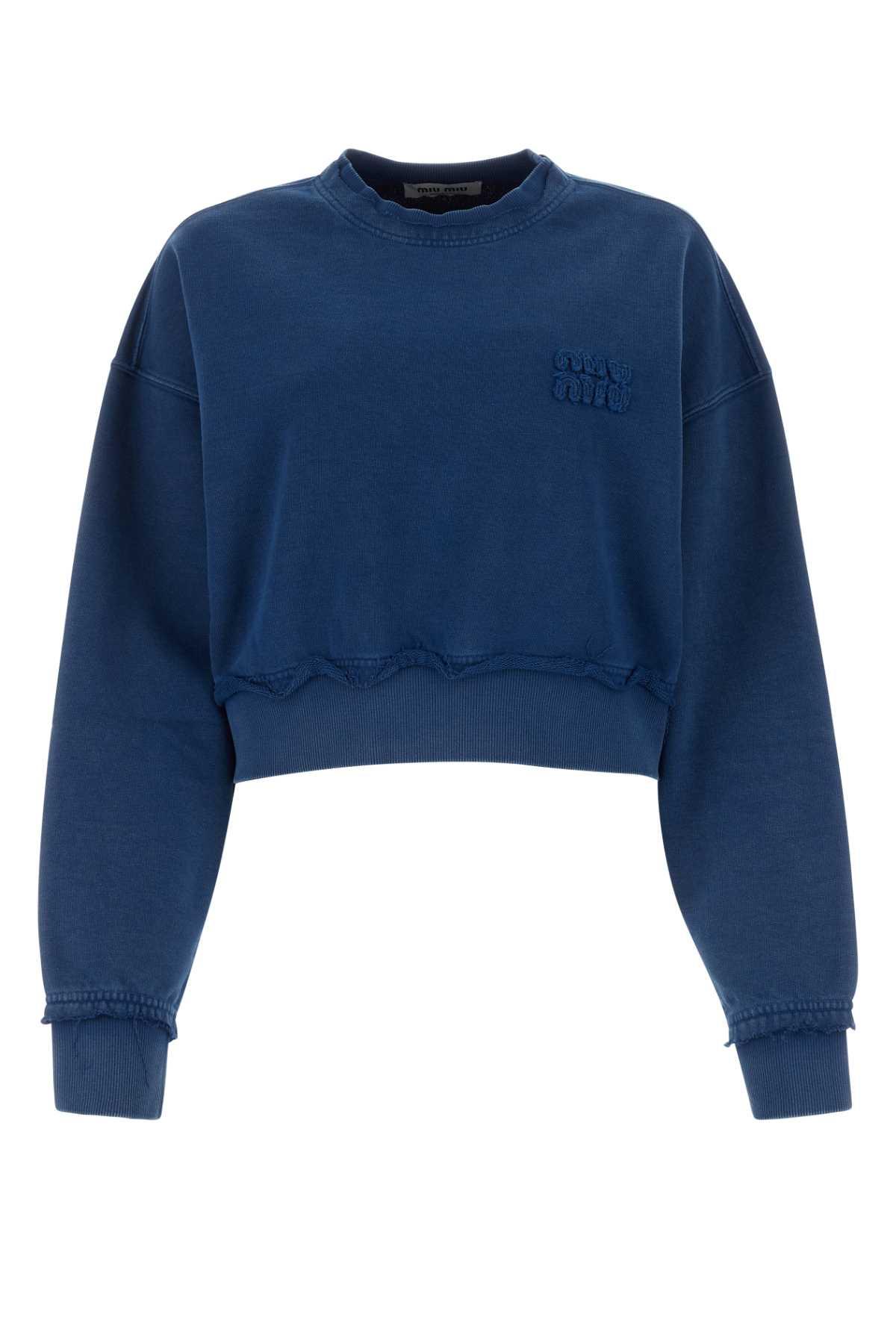Miu Miu Sweatshirts in Blue | Lyst