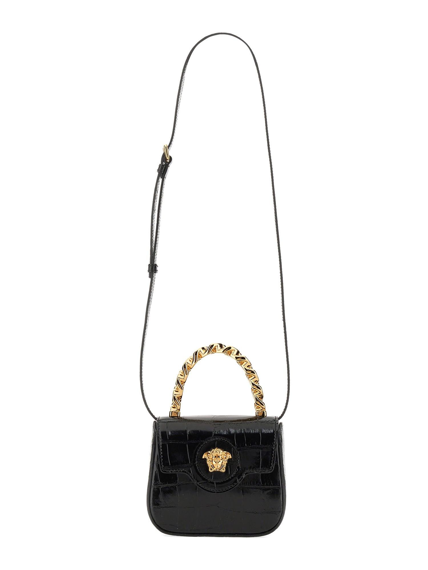 Versace La Medusa Leather Tote Bag in Black Lyst
