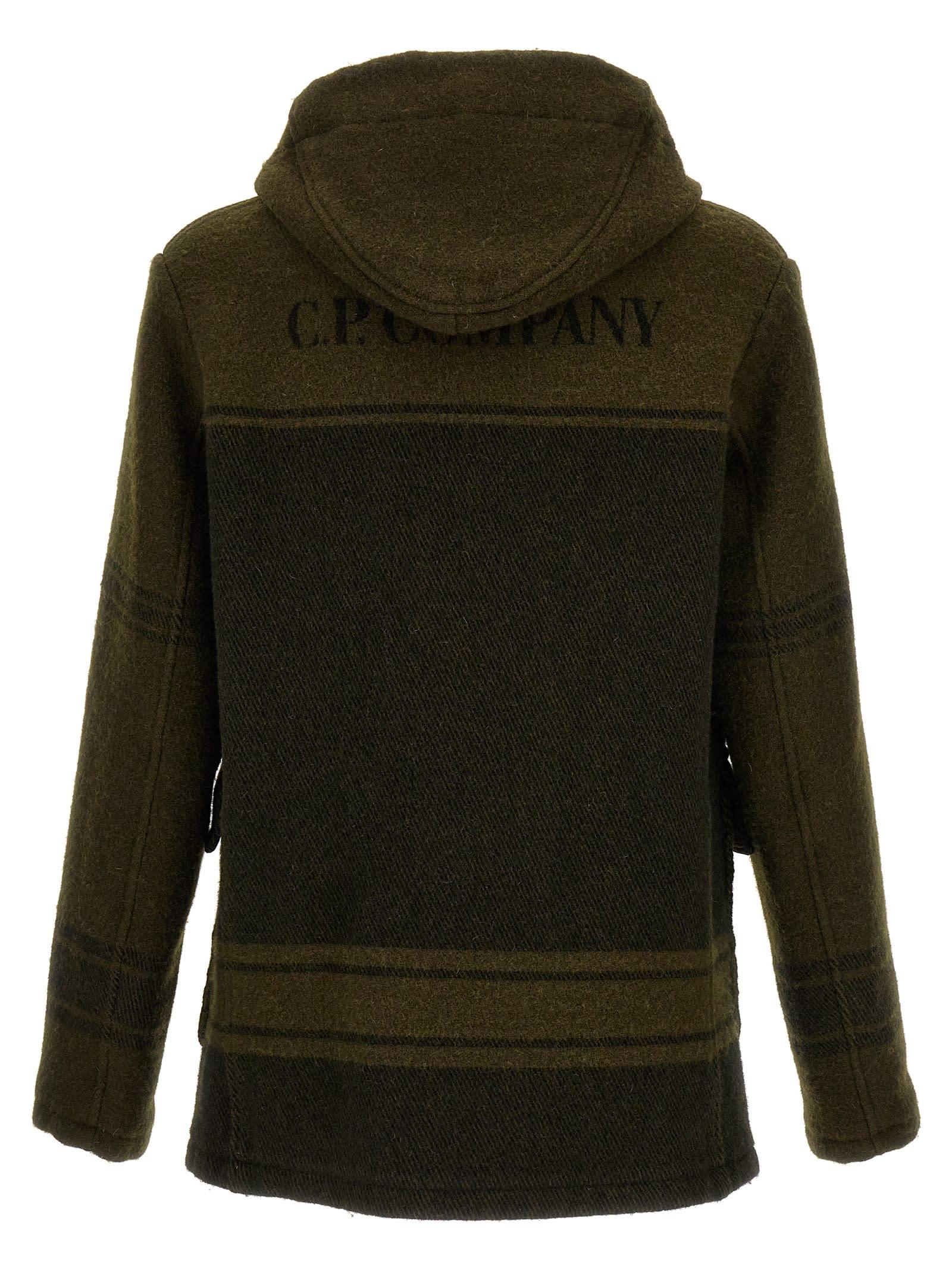 C.P. Company Duffel Jacquard Coats, Trench Coats Green for Men | Lyst UK