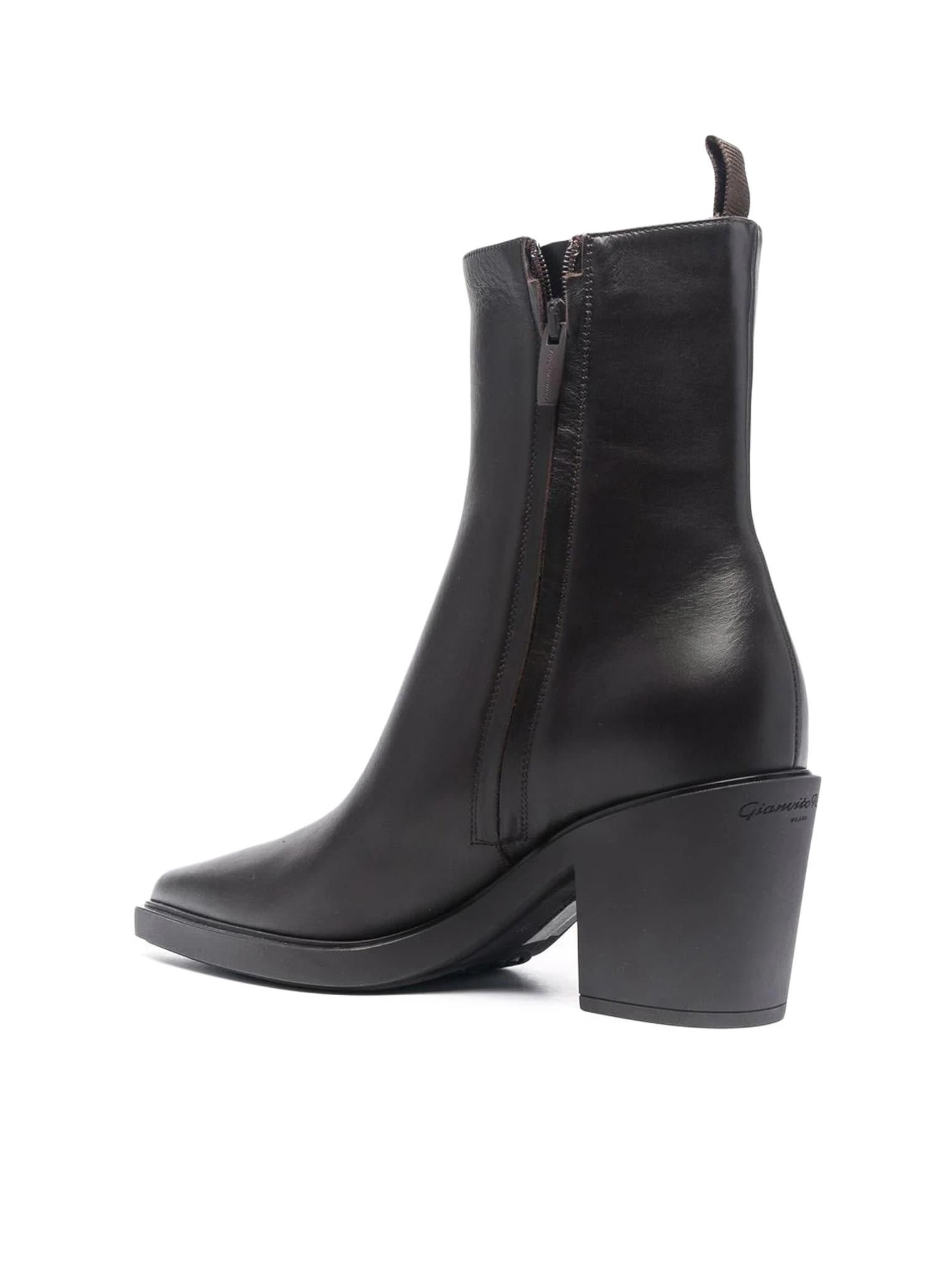 Gianvito Rossi Cappuccino leather Ryder 