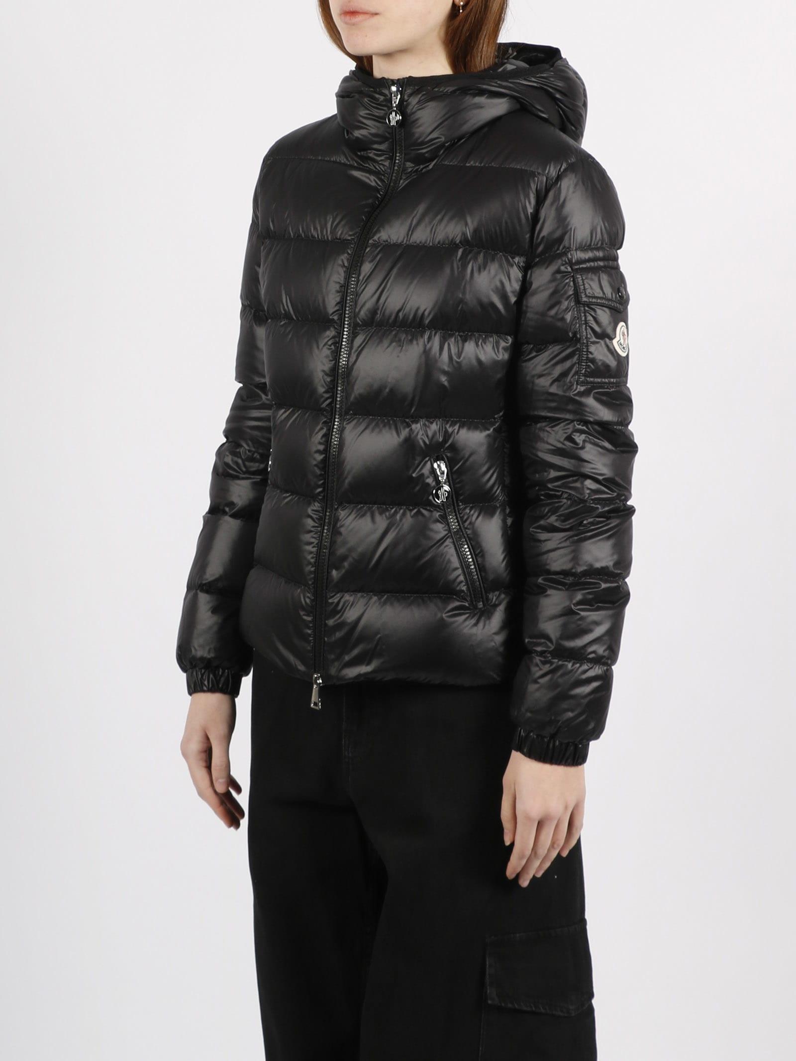 Moncler Gles Short Down Jacket in Black | Lyst