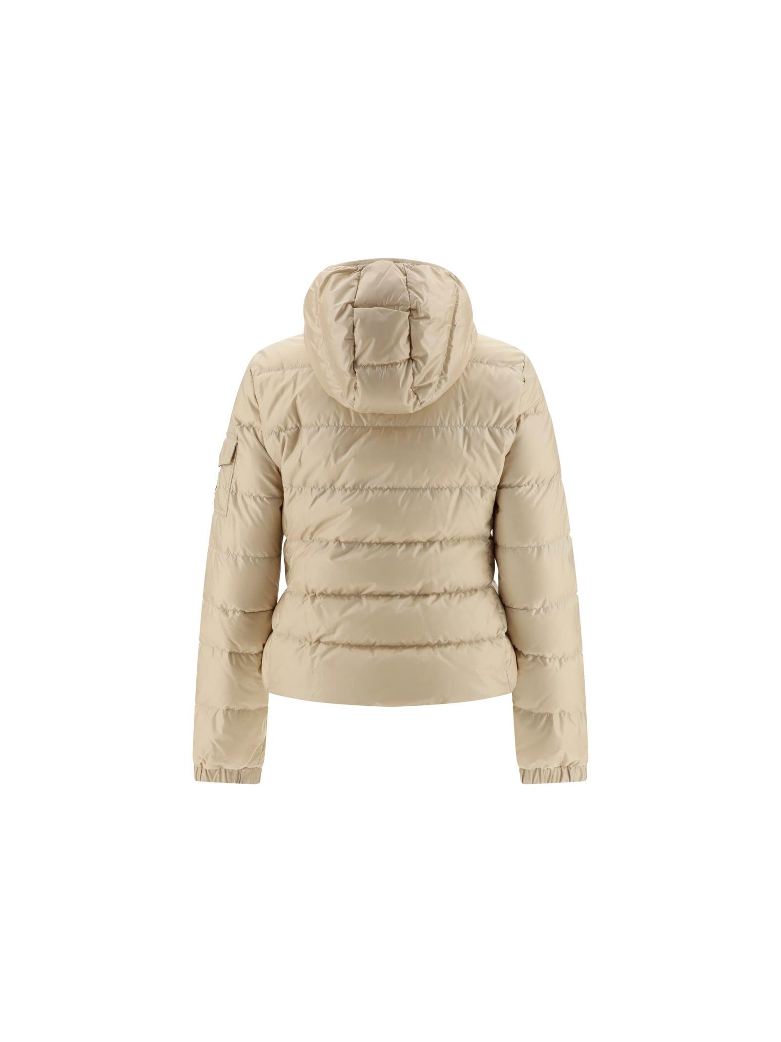 Moncler Gles Padded Jacket in Natural | Lyst