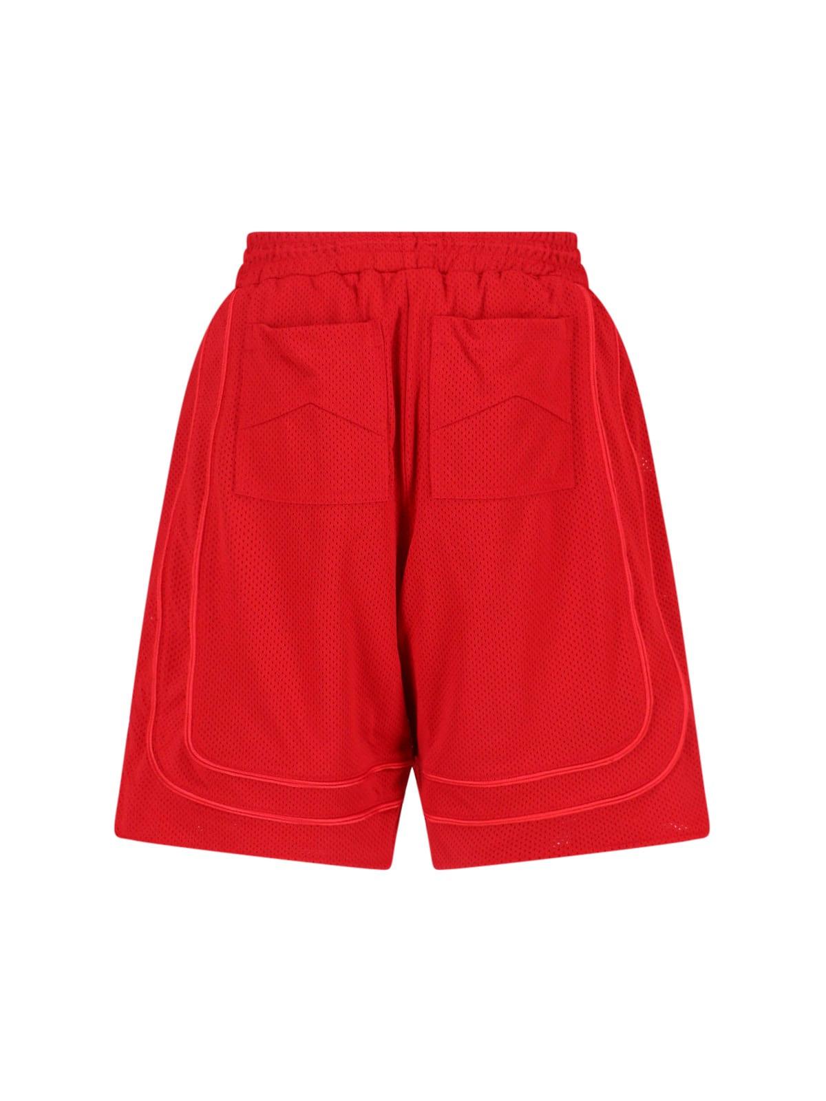 Rhude Straight-Leg Shorts With Classic Waistband in Red for Men