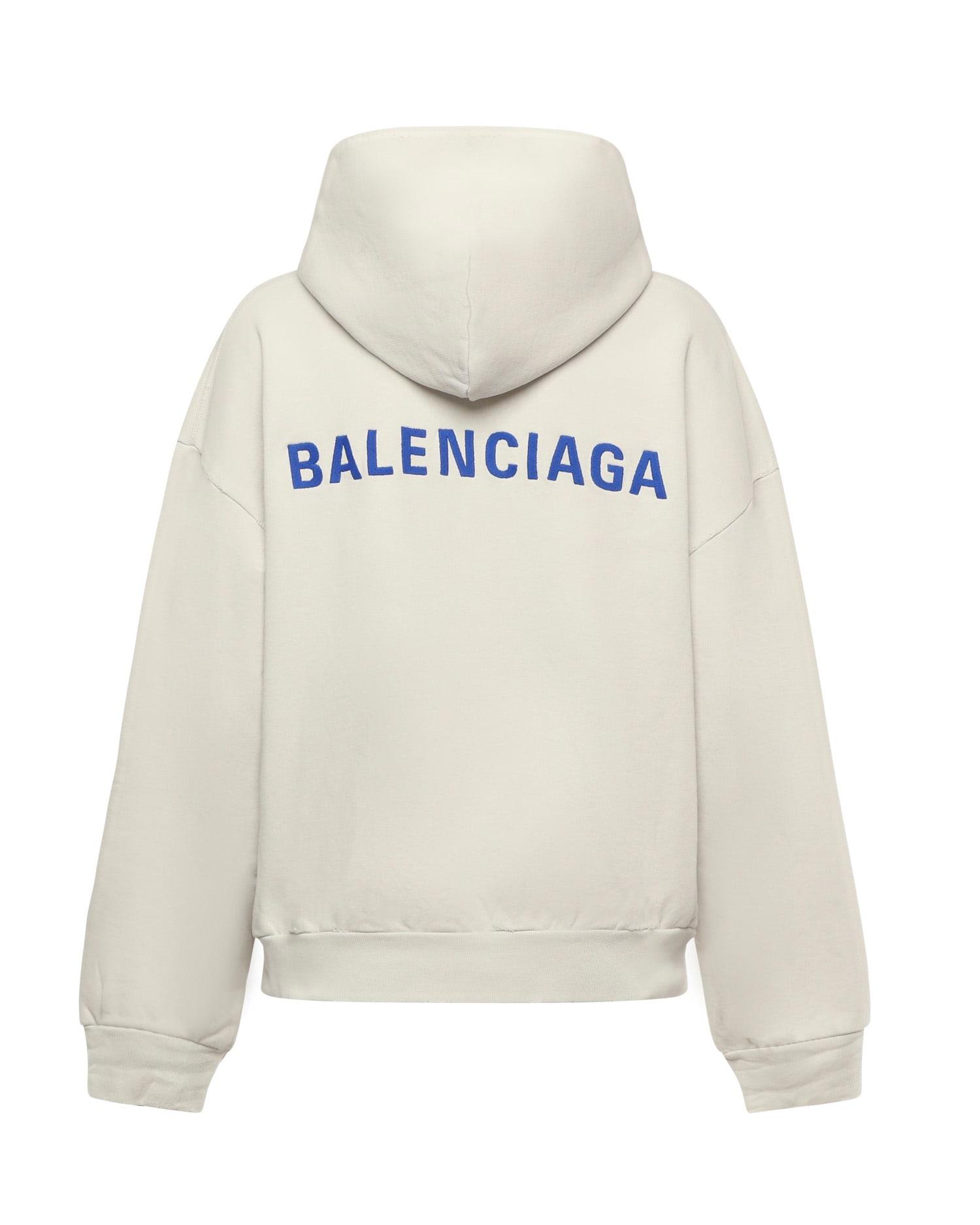 Balenciaga Back Zip Sweatshirt in Natural Lyst