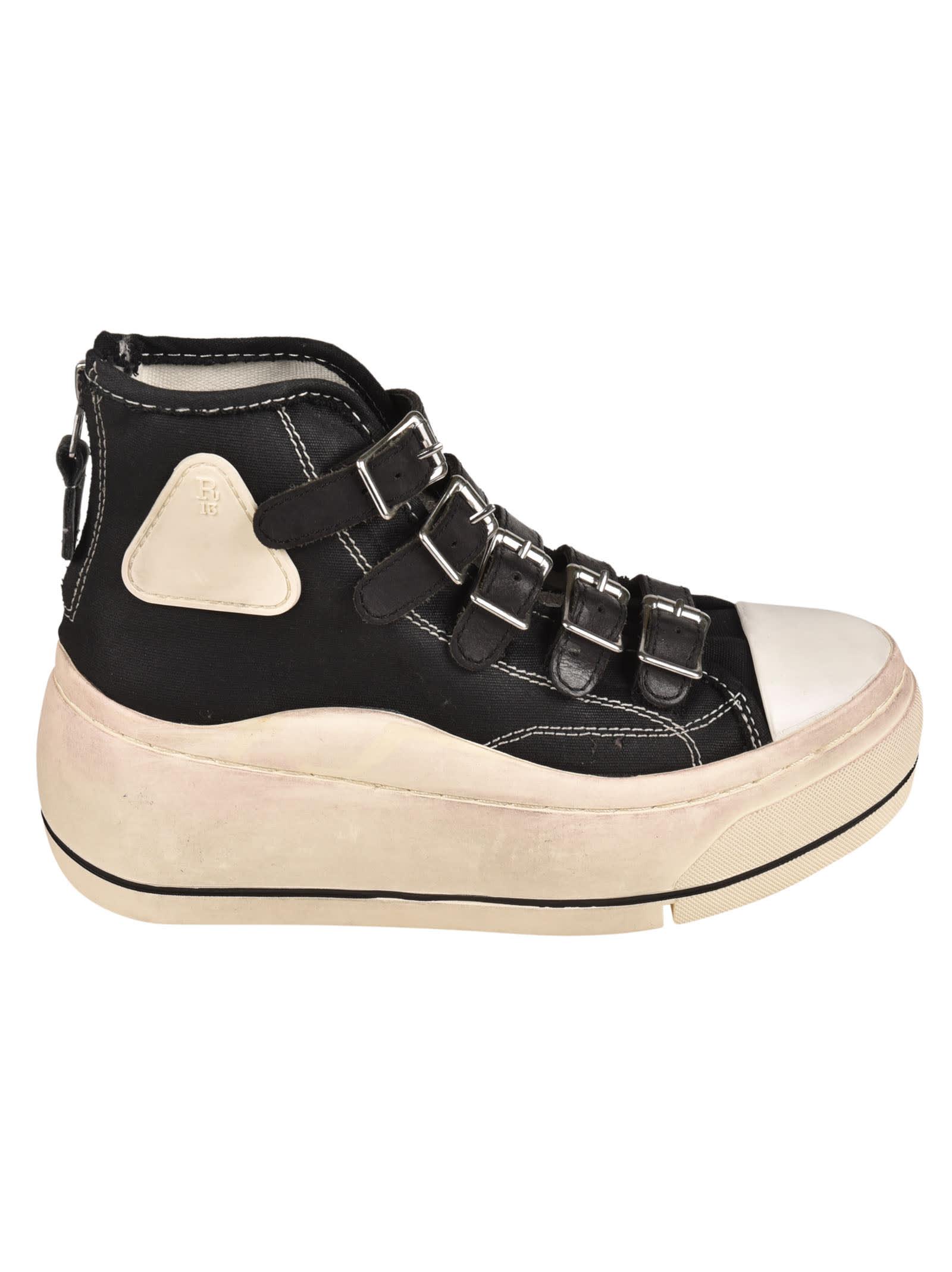 R13 Buckle Lace Free Kurt High Top Sneakers in Black | Lyst