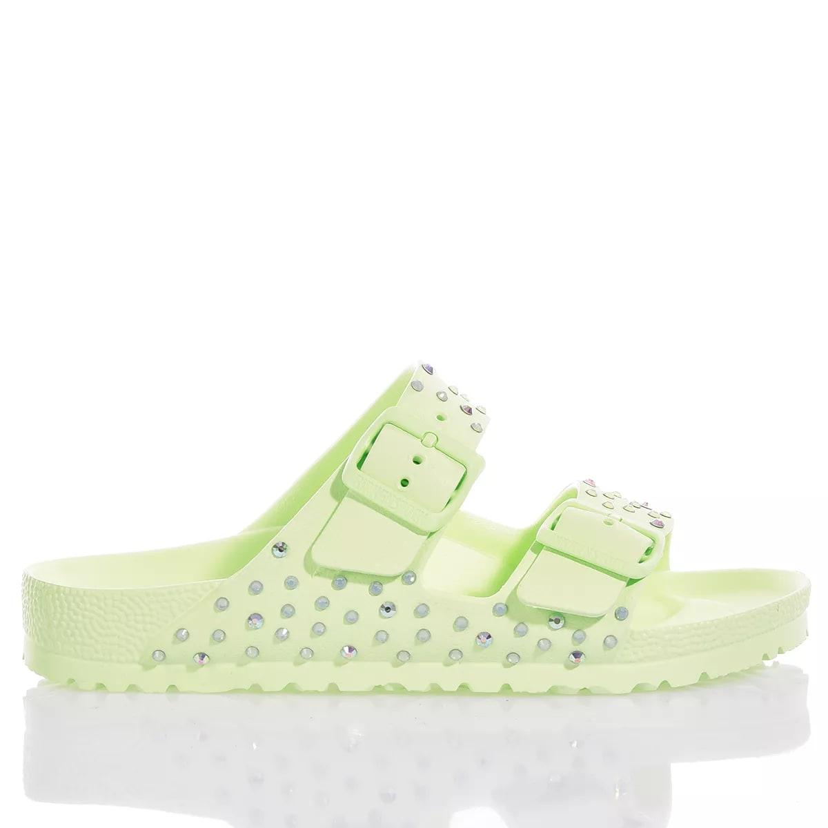 MIMANERA Birkenstock Arizona Lime Swarovski in Green Lyst UK