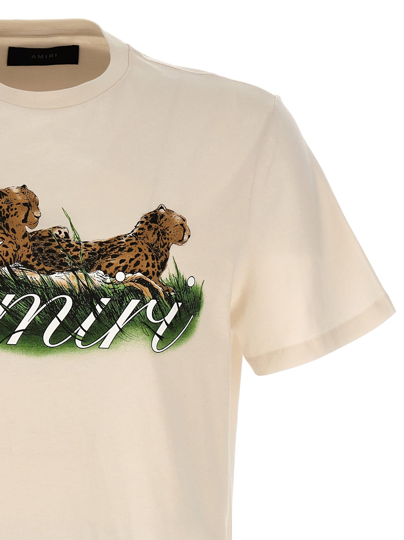 Amiri Cheetah Logo T-shirt White in Natural for Men | Lyst