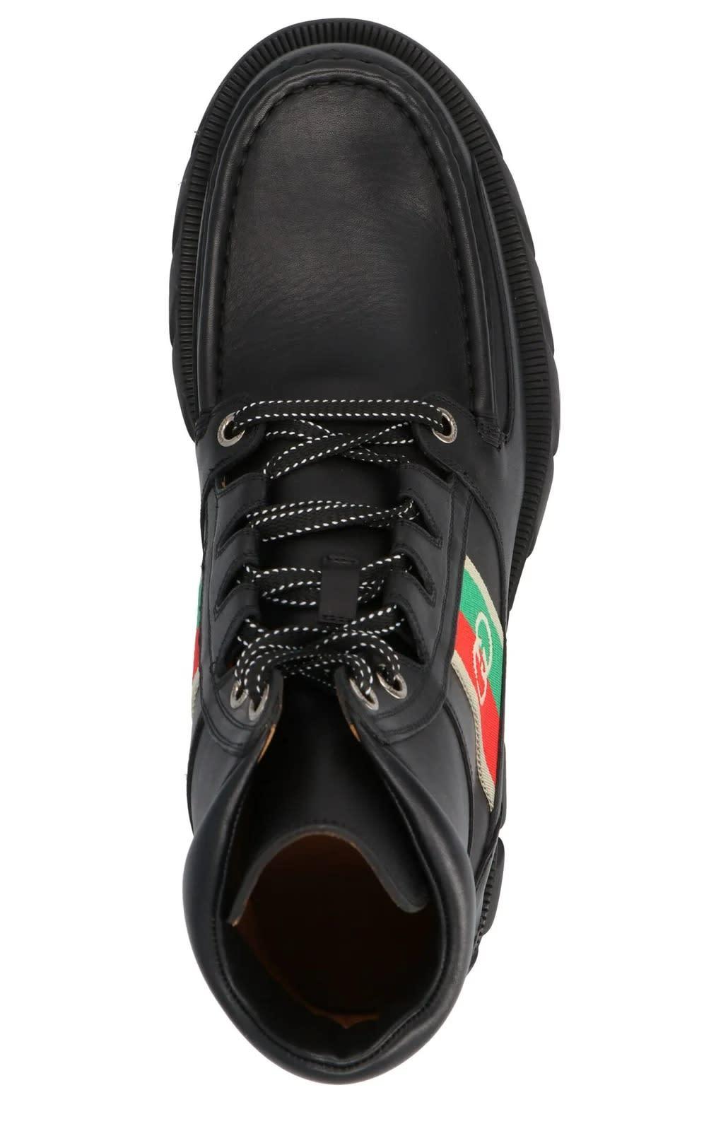 ダウンジャケット・コート Interlocking G Ankle Boots Gucci Black Interlocking G Chain Ankle Boots - Runway Catalog