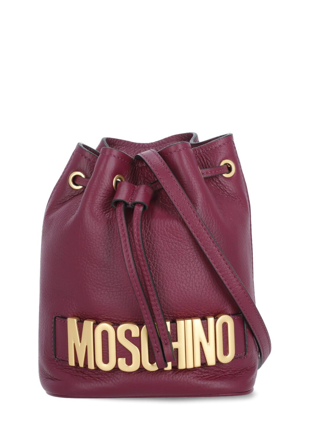 Moschino burgundy bag sale