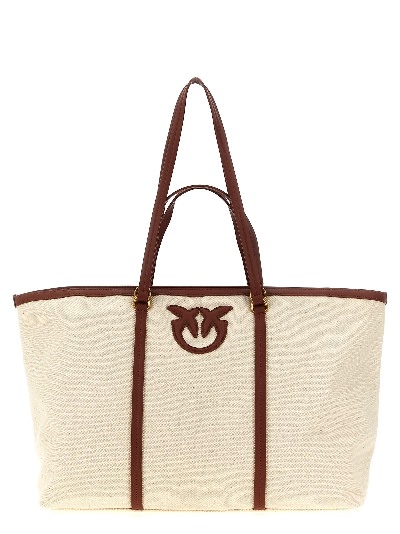 トートバッグ PINKO 'Miranda' large shopping bag Pinko 'Miranda' Large Shopping Bag in Natural | Lyst