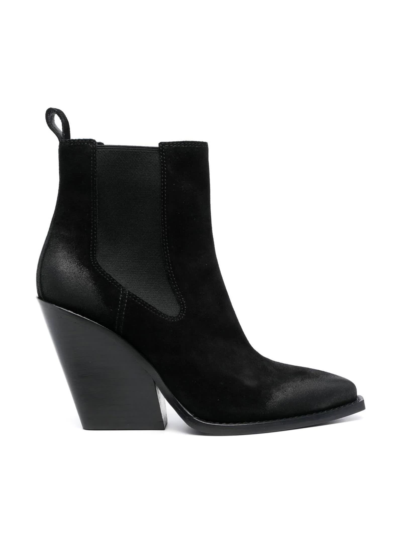 Ash Bowie Texan Boots in Black | Lyst