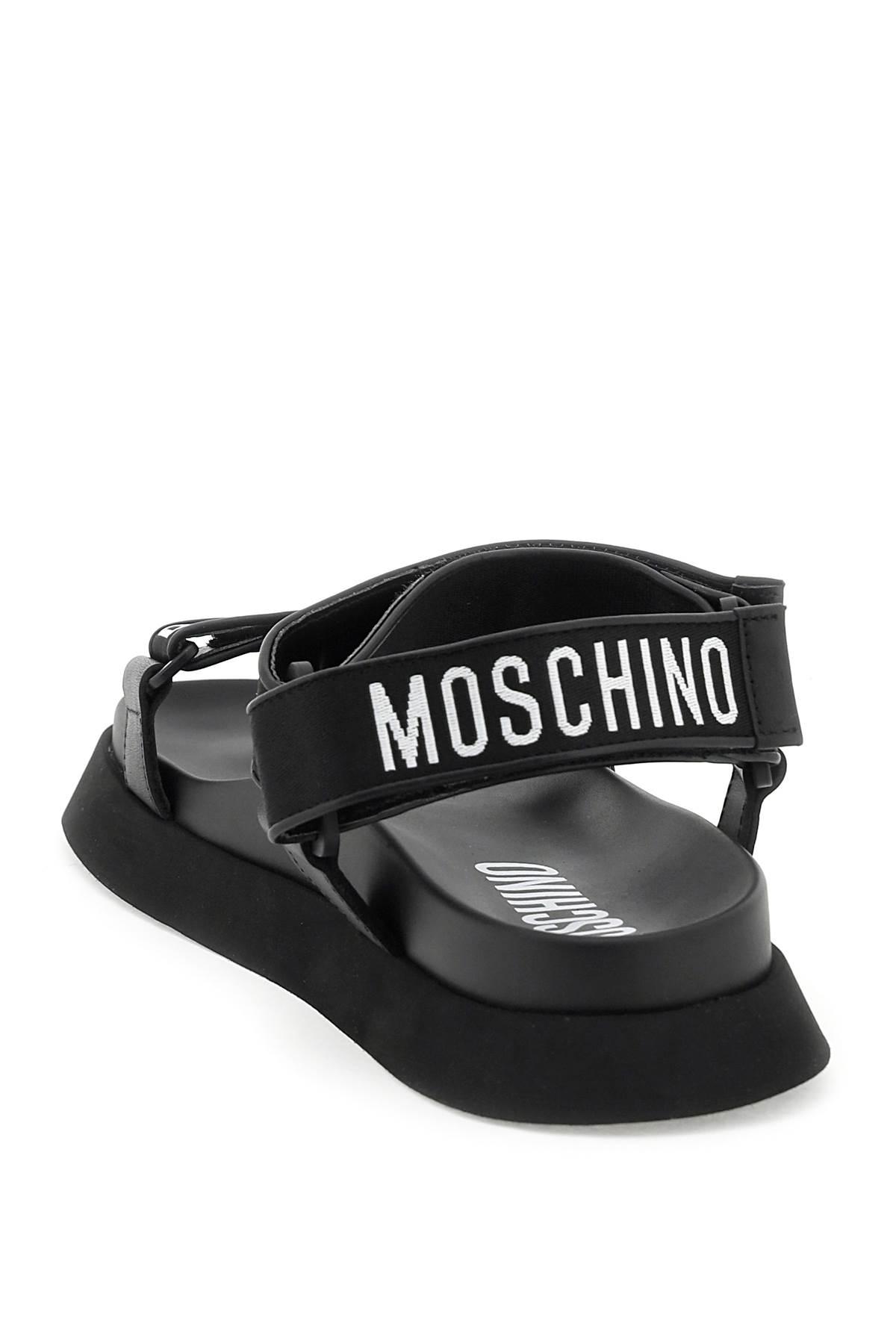 Moschino Logoed Sandals in Black for Men | Lyst