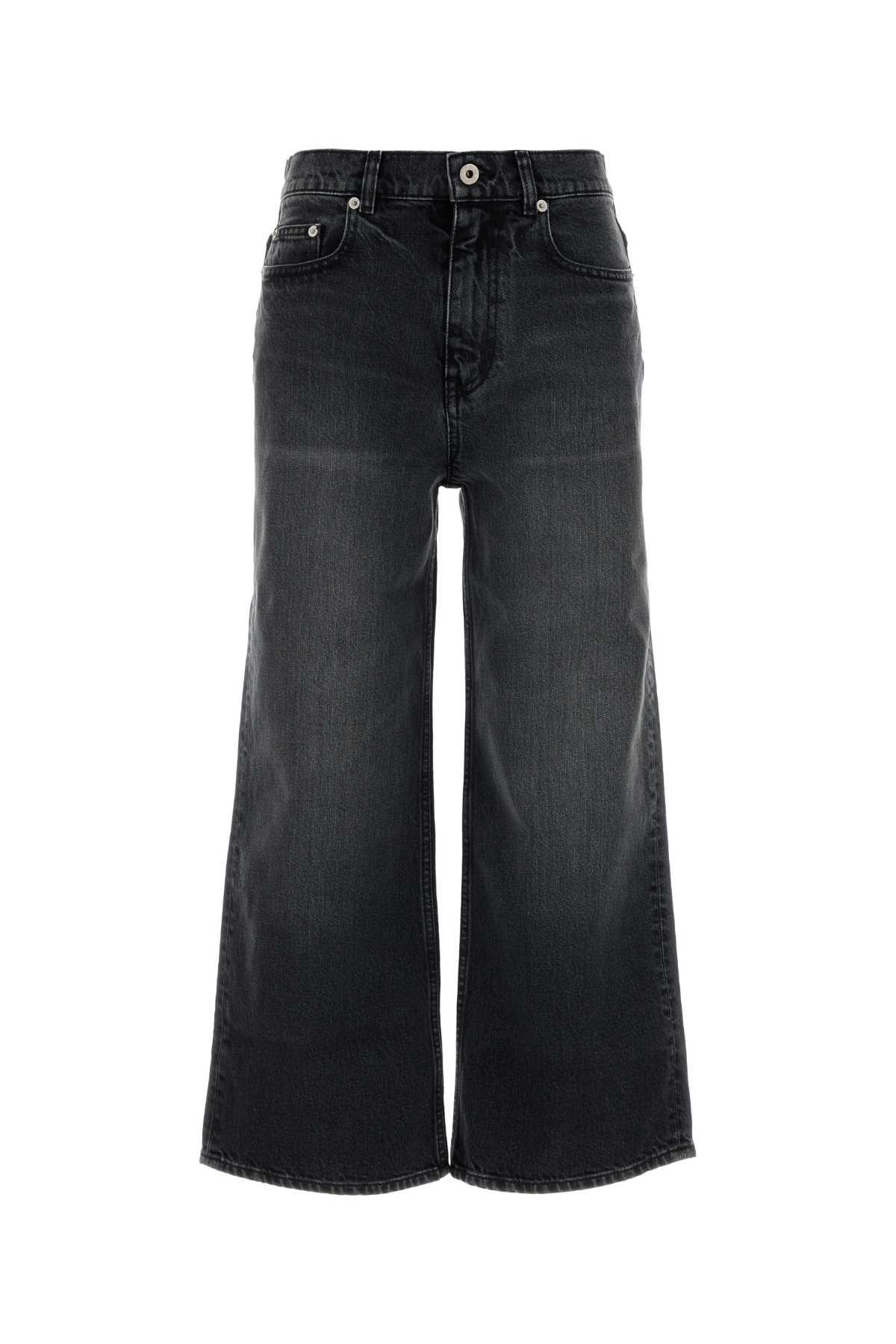 デニム・ジーパン Kenzo Cropped Fit Jeans CROPPED ASAGAO STRAIGHT JEANS / RINSE BLUE DENIM | detail