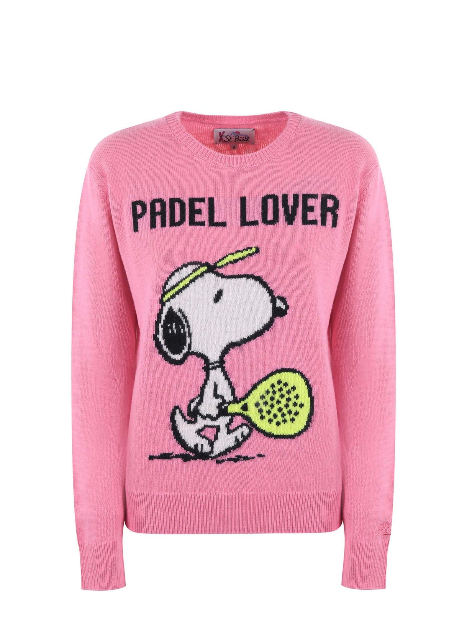 Mc2 Saint Barth Snoopy Padel Sweater in Pink | Lyst