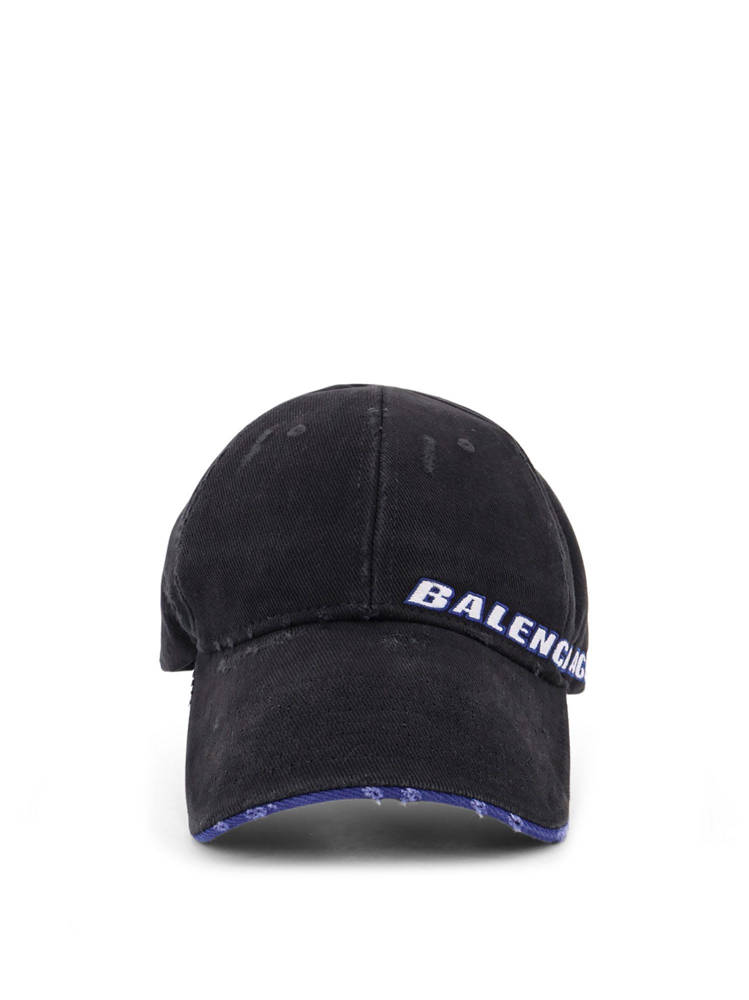 Balenciaga Cotton Baseball Hat With Distressed Effect in  display picture 2
