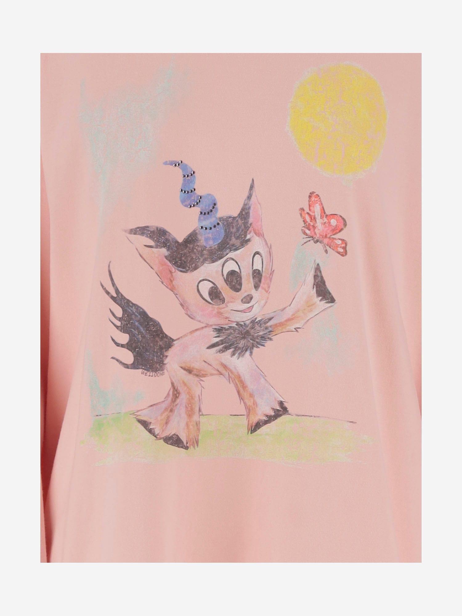 【WE11DONE】 Monster Drawing T-Shirt We11done-Black-New-Monster-T-
