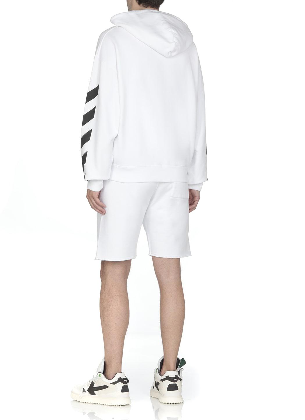 Off-White c/o Virgil Abloh Men's White Diag Helvetica Sweatshirt