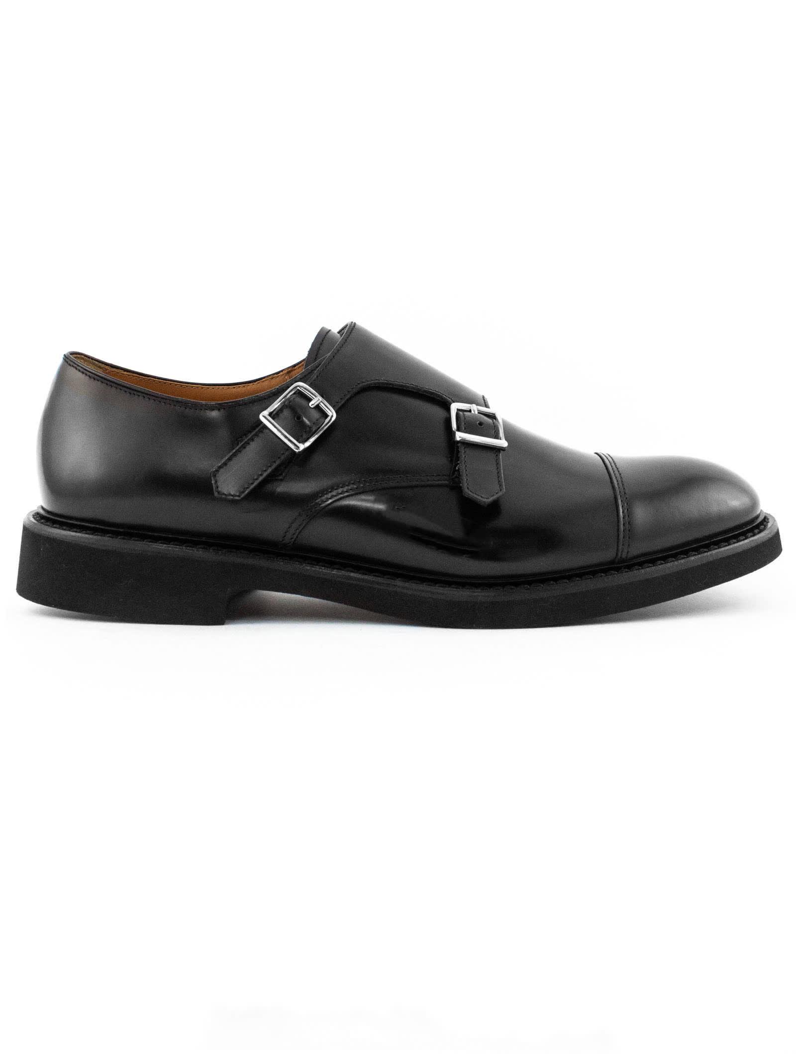 Doucal's Double Monk Strap Shoes in Black for Men | Lyst