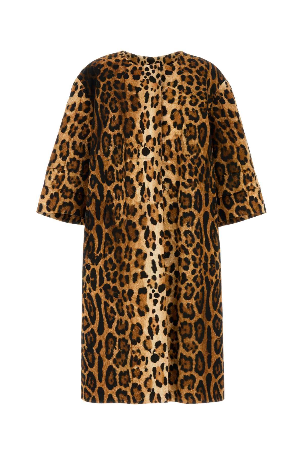 【関税&送料込】Prada Printed Cotton Overcoat Prada Printed Cotton Coat | Lyst