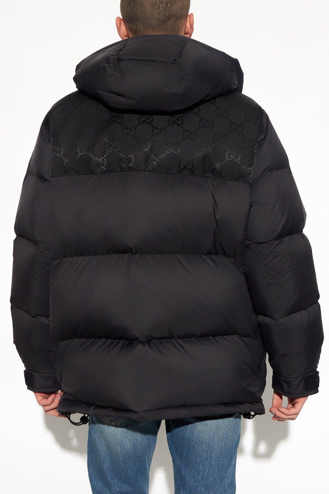 Gucci Ripstop Nylon Down Jacket W Gg Details in Black for Men Lyst