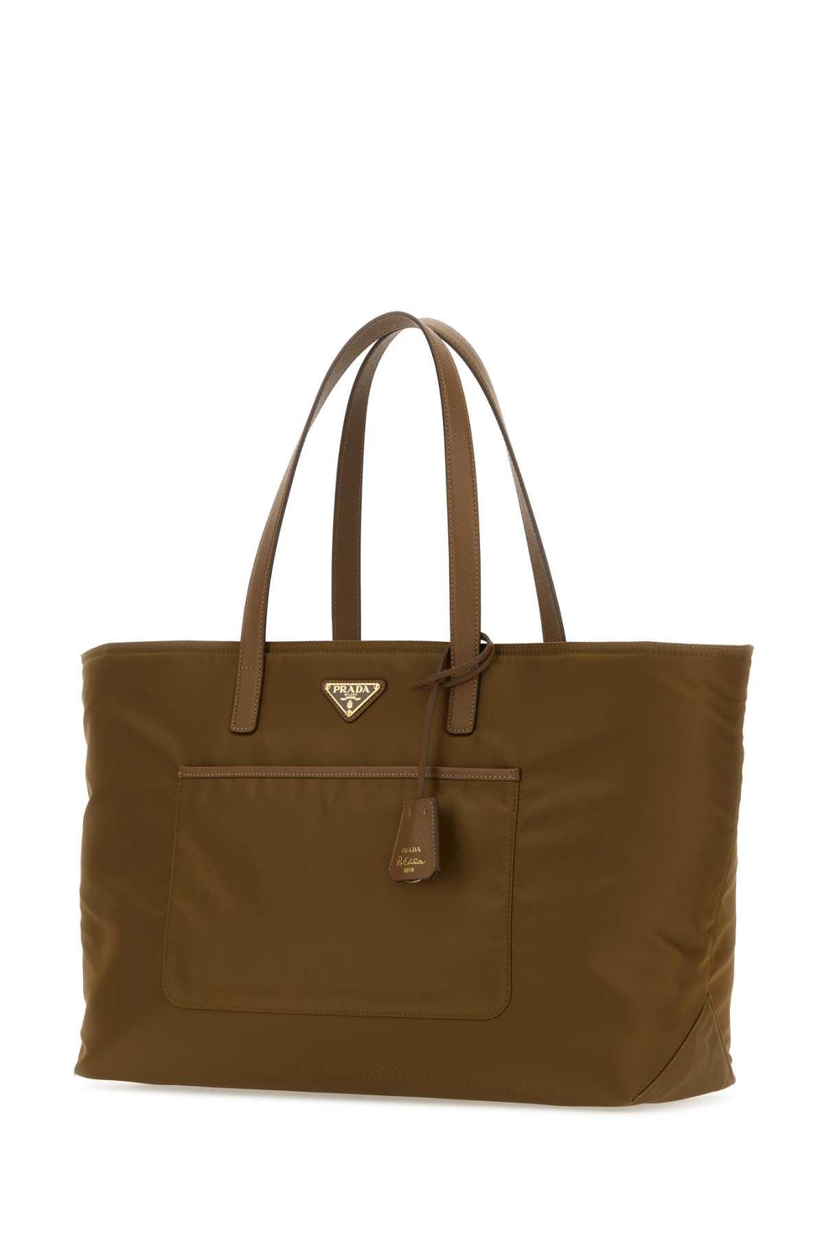Prada Sand Re-Nylon Large Re-Edition 1978 Shopping Bag