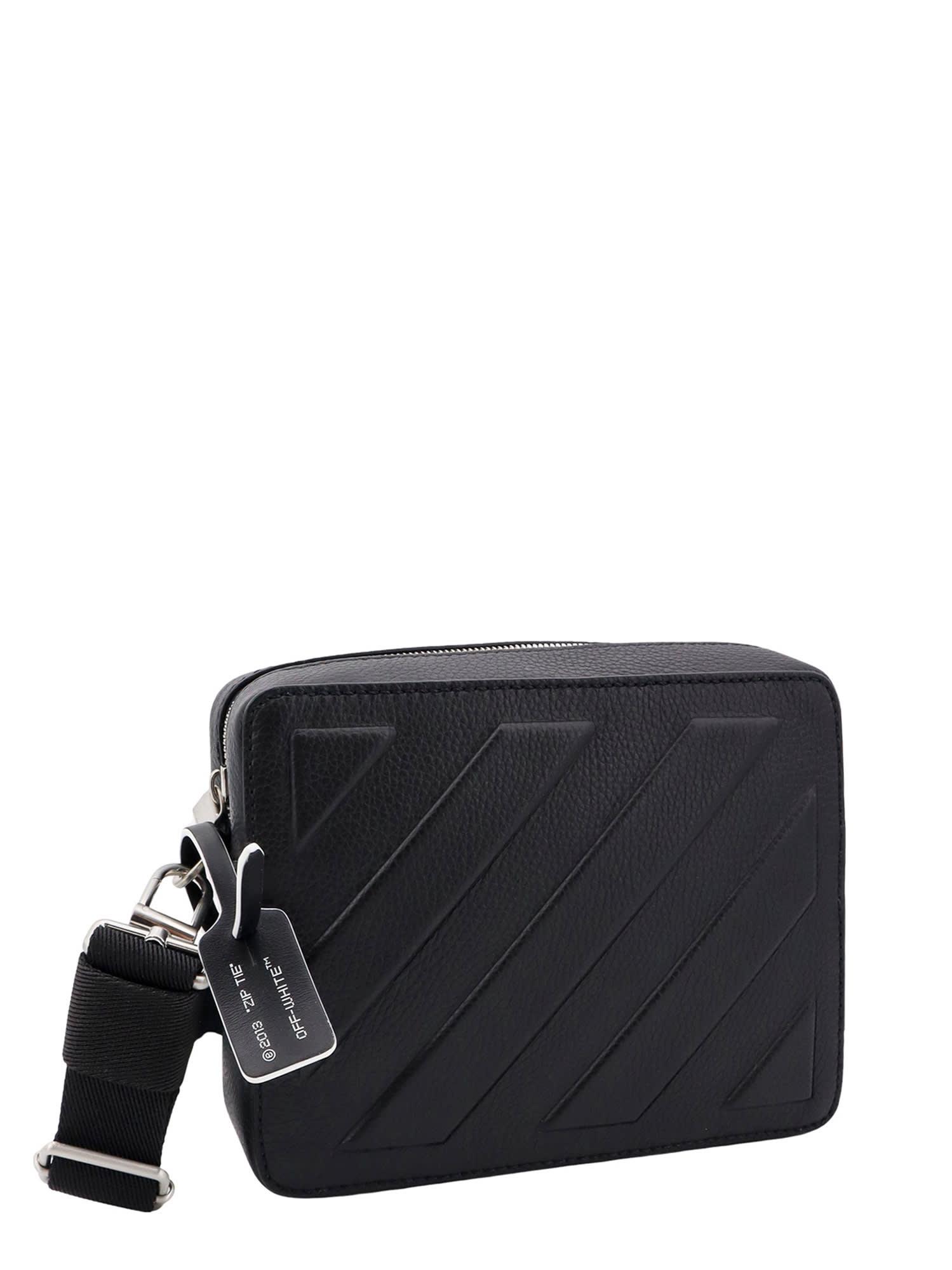 ショルダーバッグ OFF-WHITE BLACK LEATHER BIKER TIRE SHOULDER BAG Off-White Biker Tire Shoulder Bag | italist
