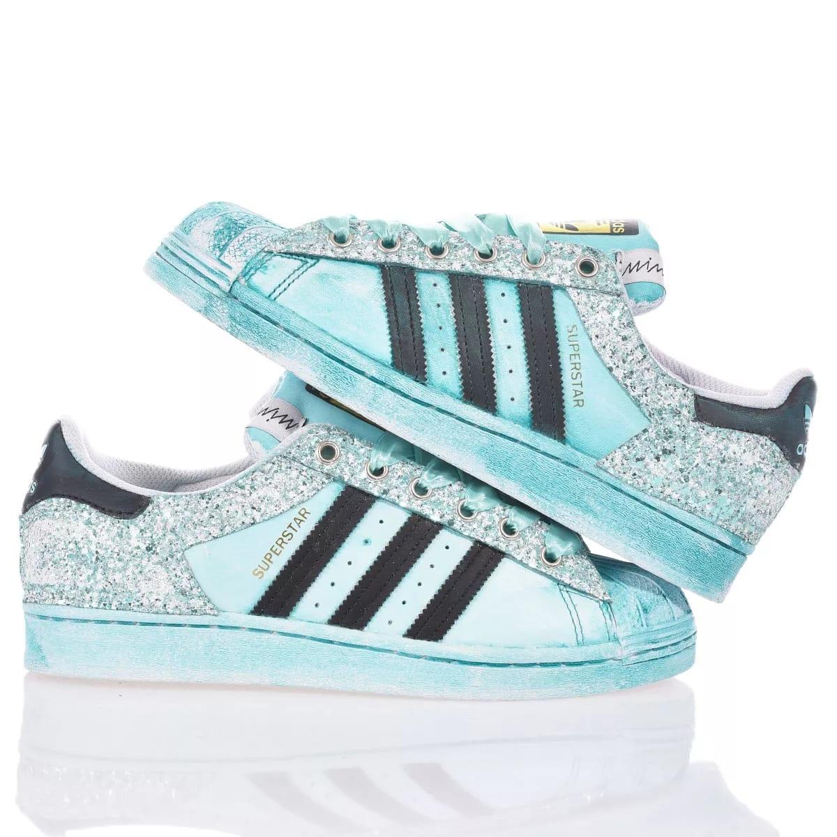 MIMANERA Adidas Superstar Bright Teal Custom in Blue Lyst UK