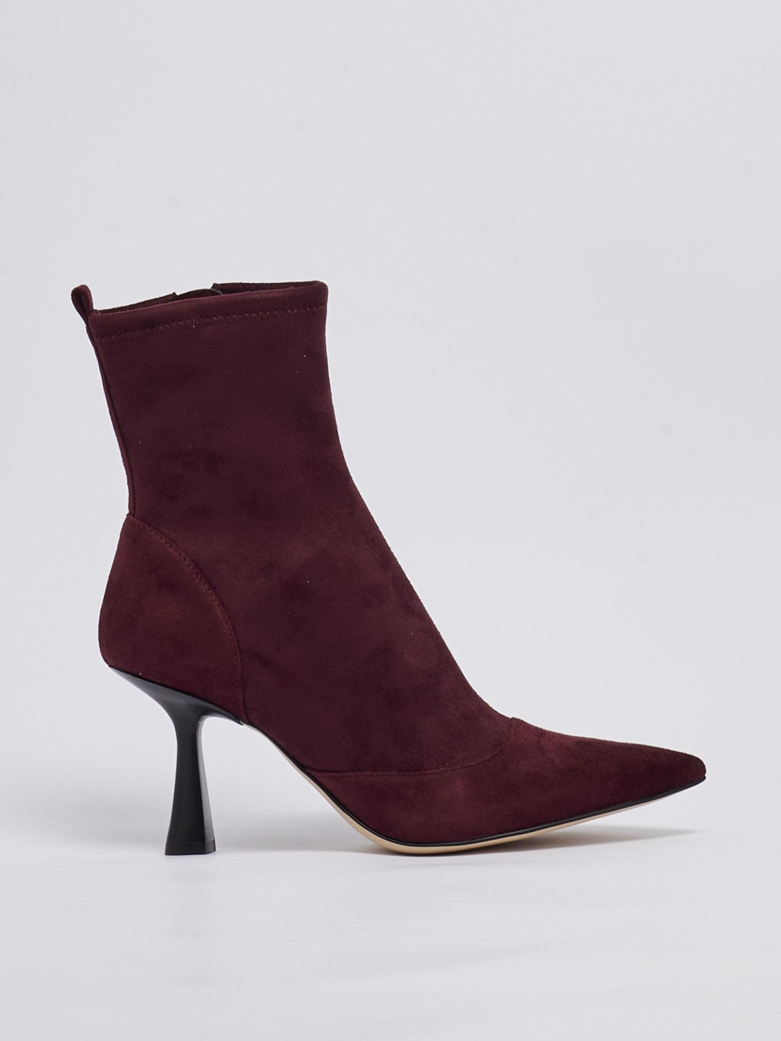 Michael Kors Clara Burgundy Heeled Ankle Boot in Purple Lyst UK
