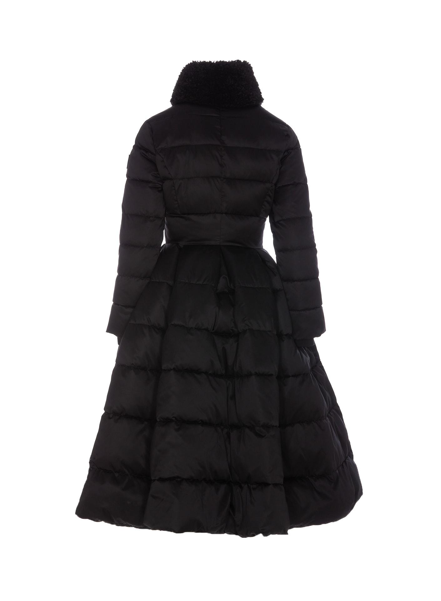 Elisabetta Franchi Down Jacket With Skirt in Black | Lyst