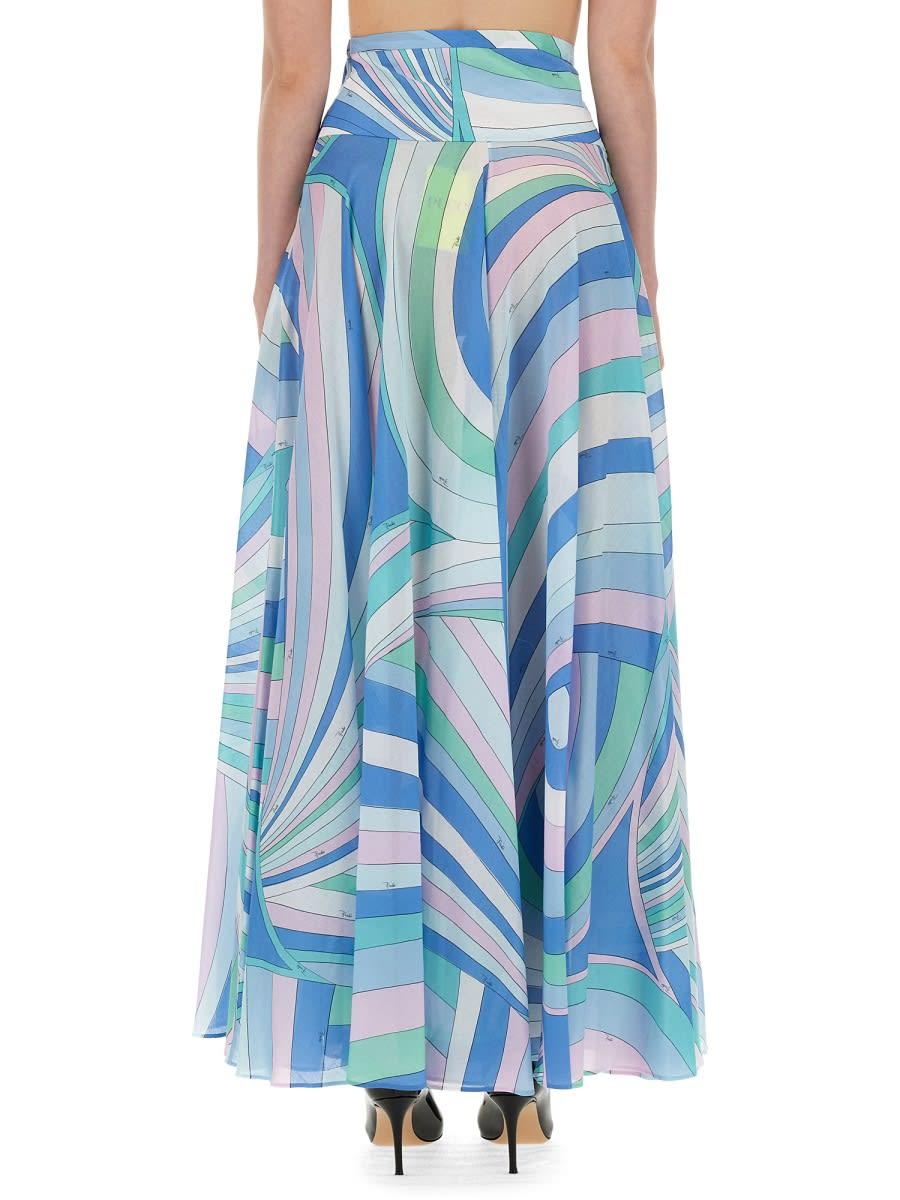 PUCCI Iride-print pleated skirt - Multicolour