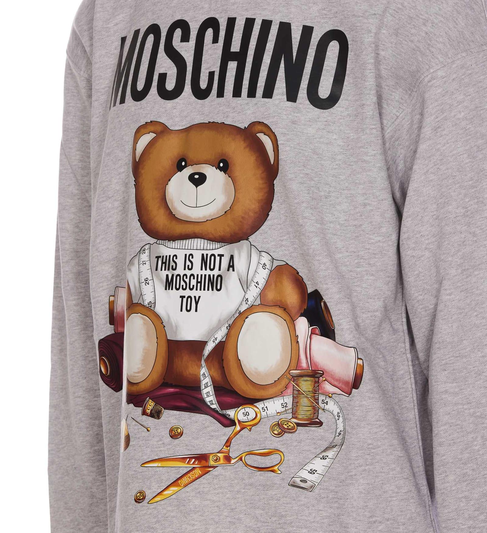 Moschino Teddy Print Sweatshirt in Gray for Men | Lyst