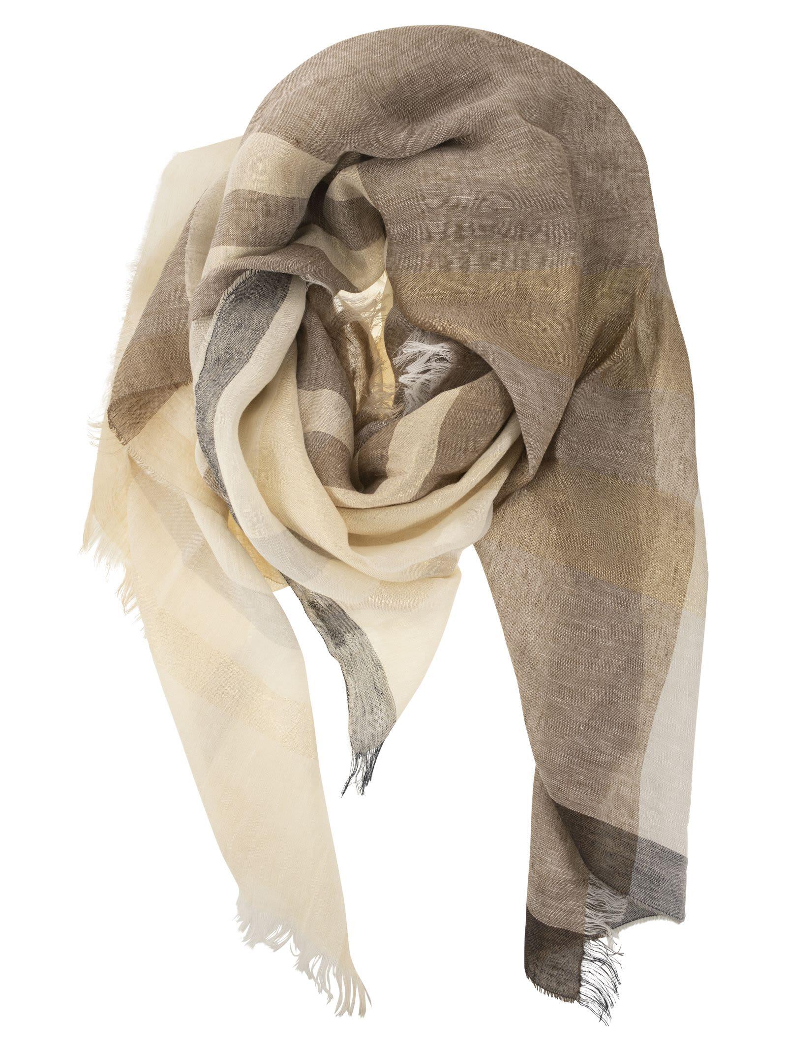 Viscose Blend Lurex Fringed Scarf