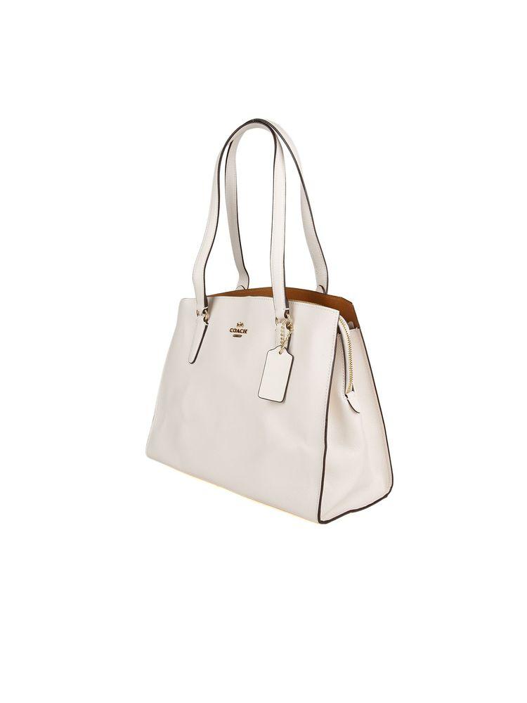 COACH Tote Bag Leather Tote-Bags in White | Lyst