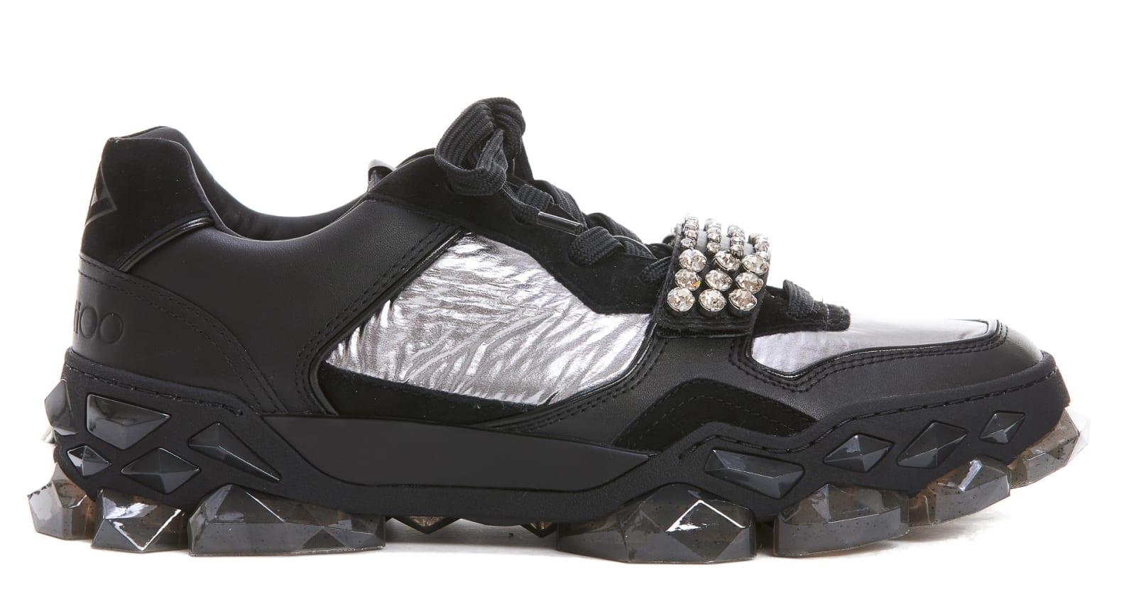 Jimmy Choo Diamond X Strap Sneakers in Black for Men | Lyst