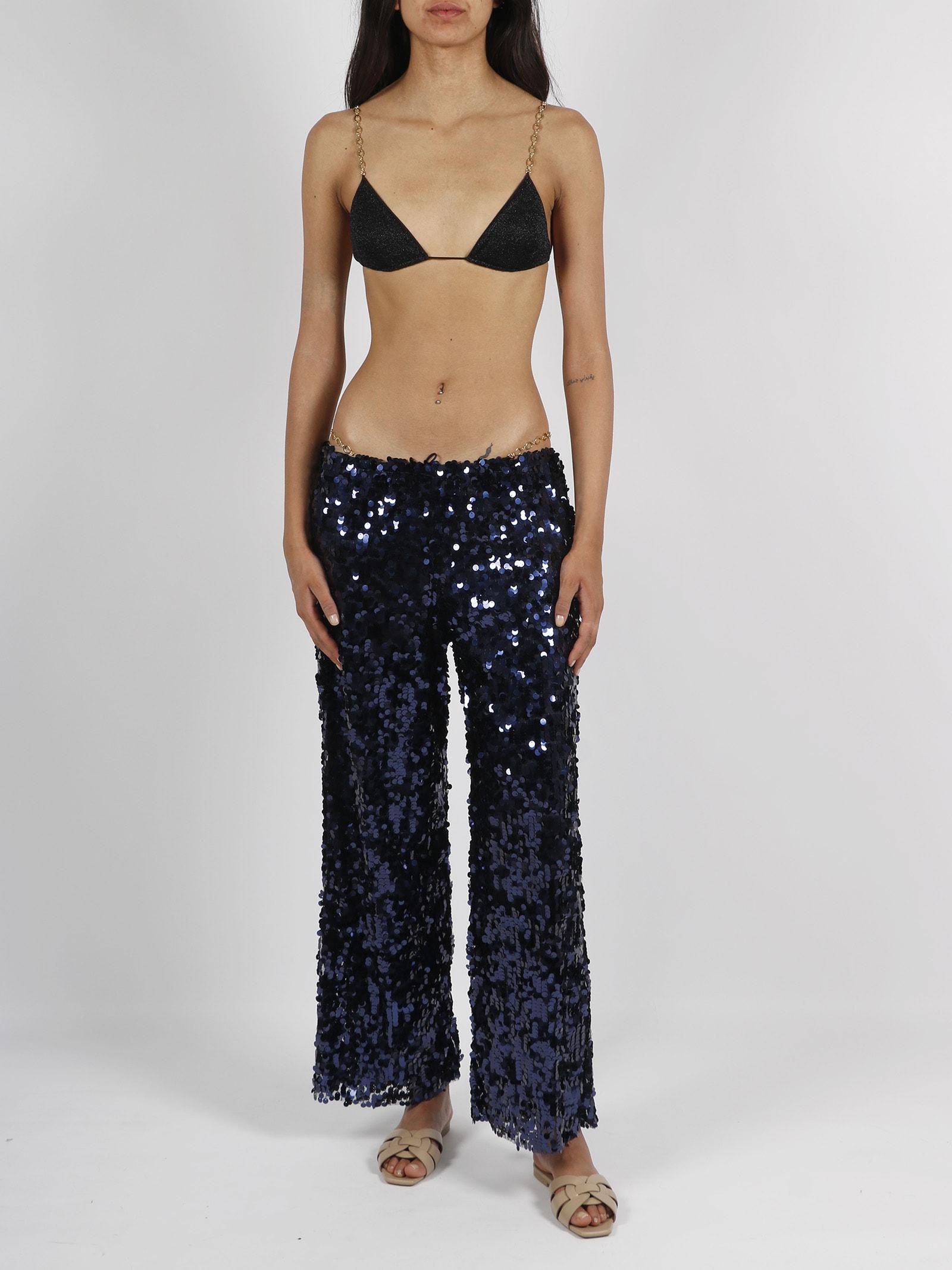 Oséree Night Sequins Pants in Blue