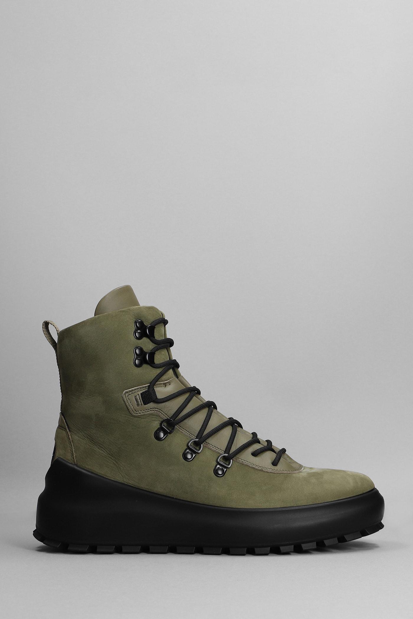 Stone Island Combat Boots In Green Leather in Gray for Men Lyst