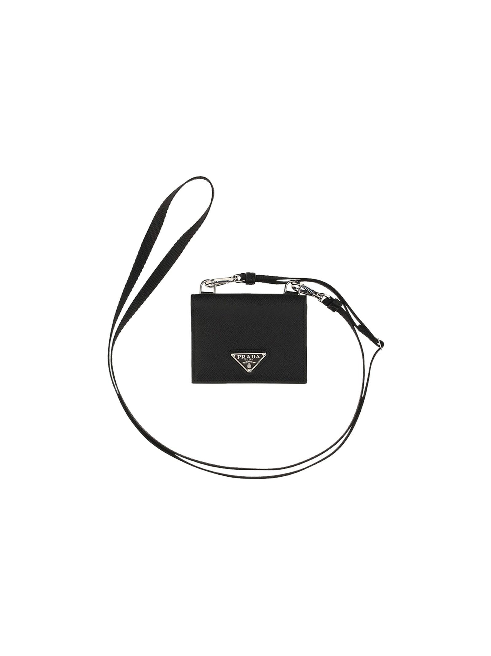 Prada Card Holder in Metallic for Men Lyst