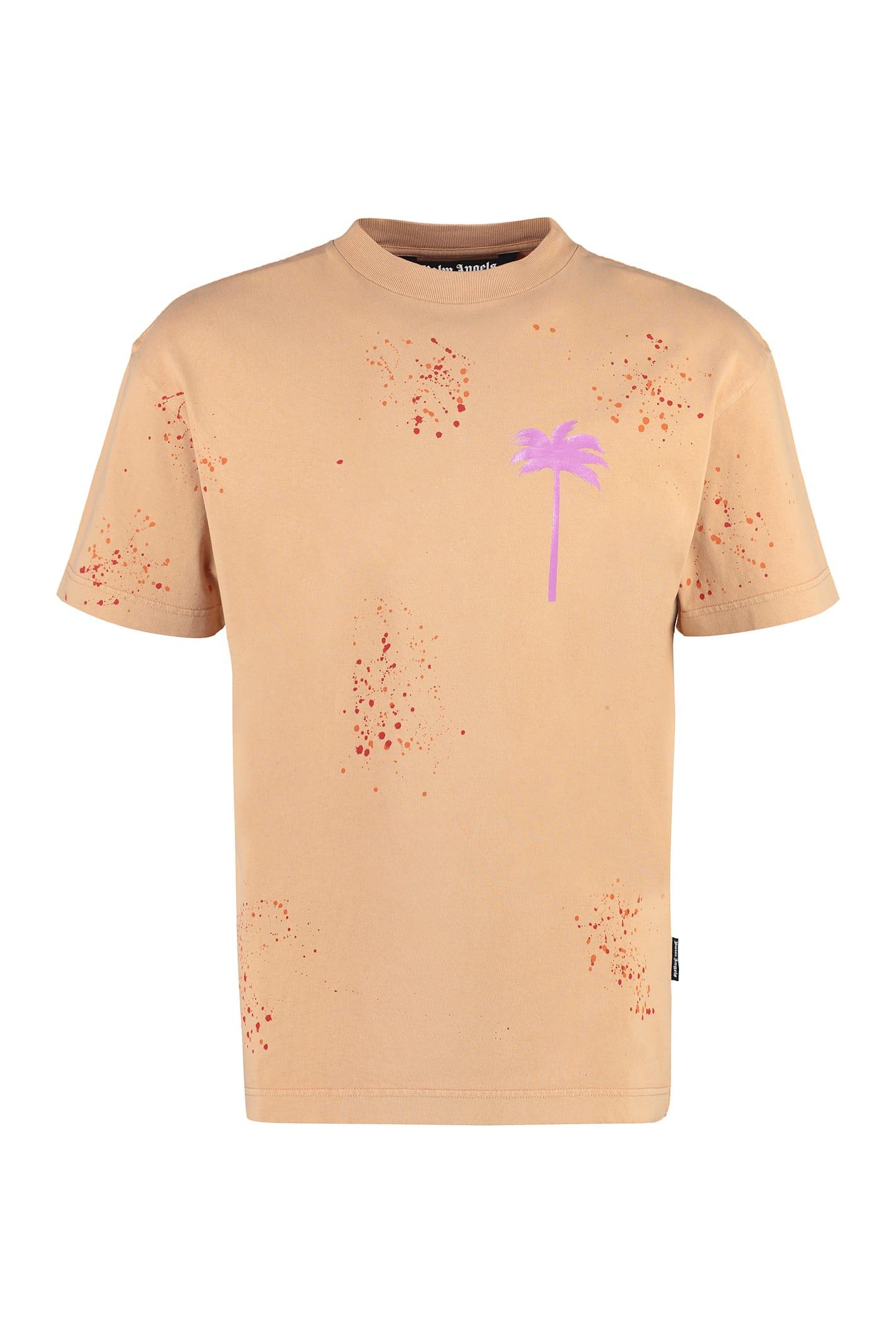 Tシャツ Palm Angels sale Palm Angels Neck Logo T-Shirt | Saks Fifth Avenue